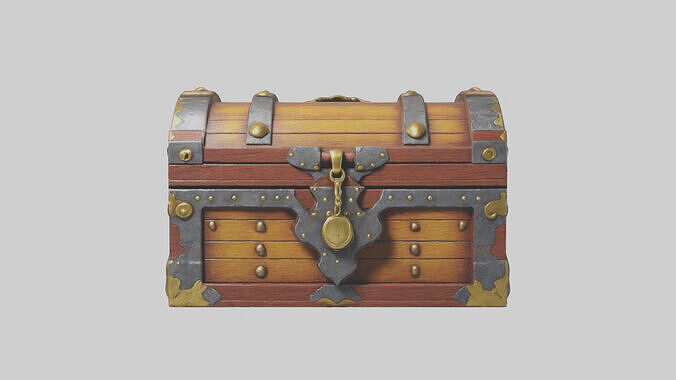 Treasure Chest model Low-poly 3D model