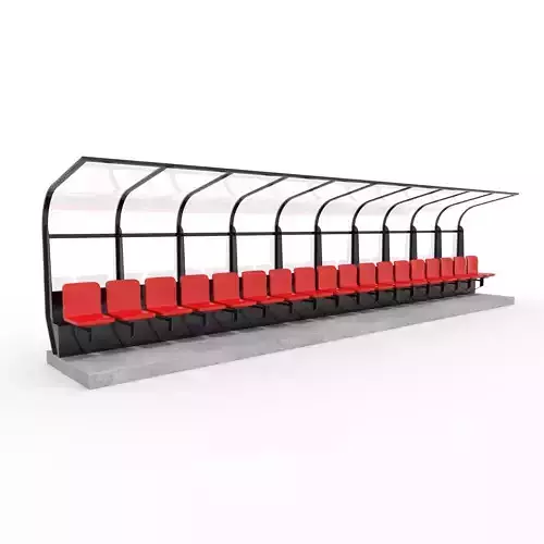 Soccer Bench 01 3D model