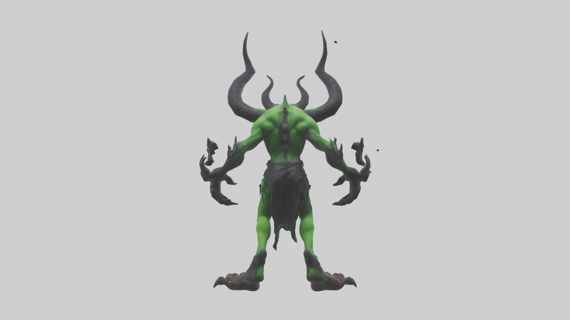 Toxic Demon model Low-poly 3D model_2