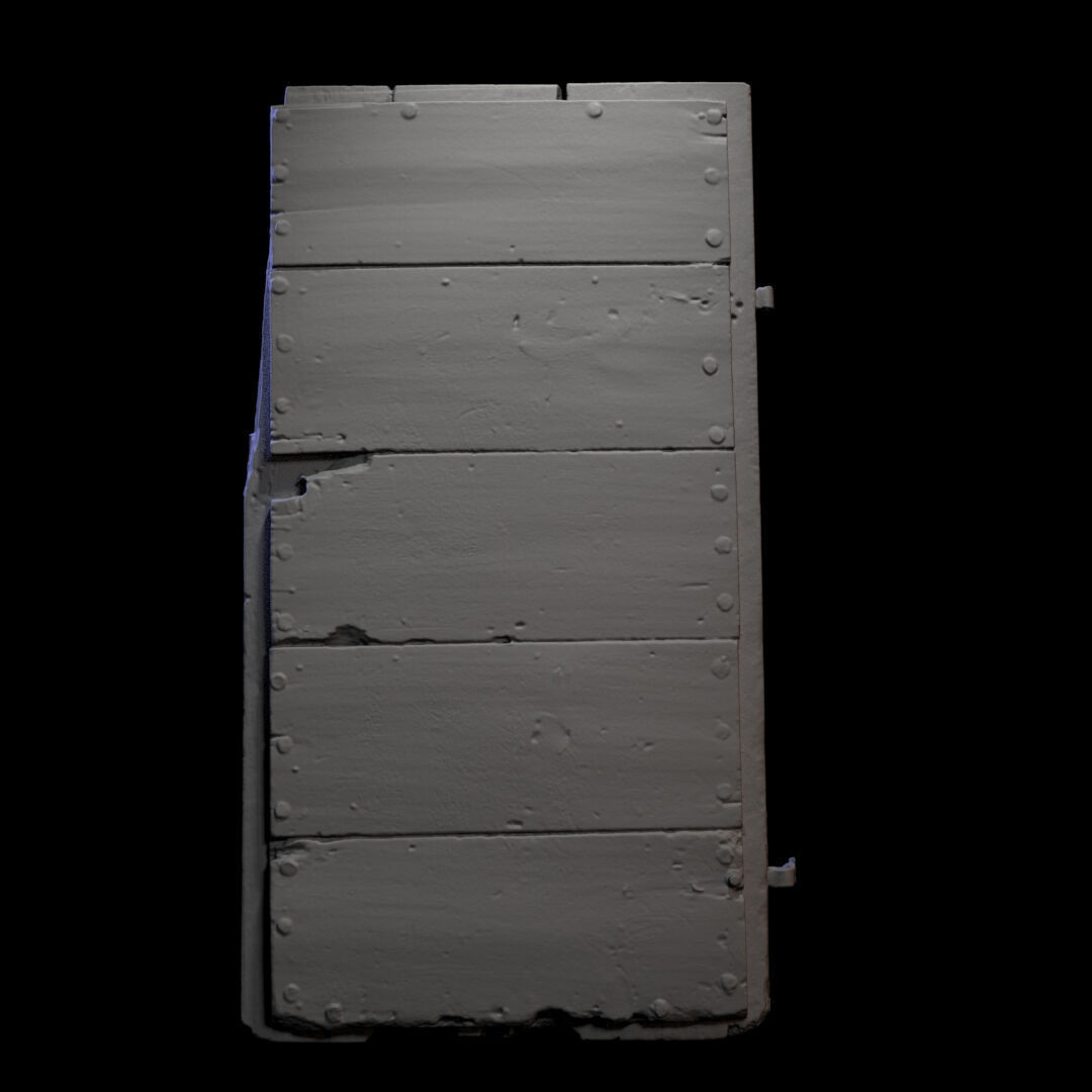 Furniture 011 - historical wooden door 3D print model_2