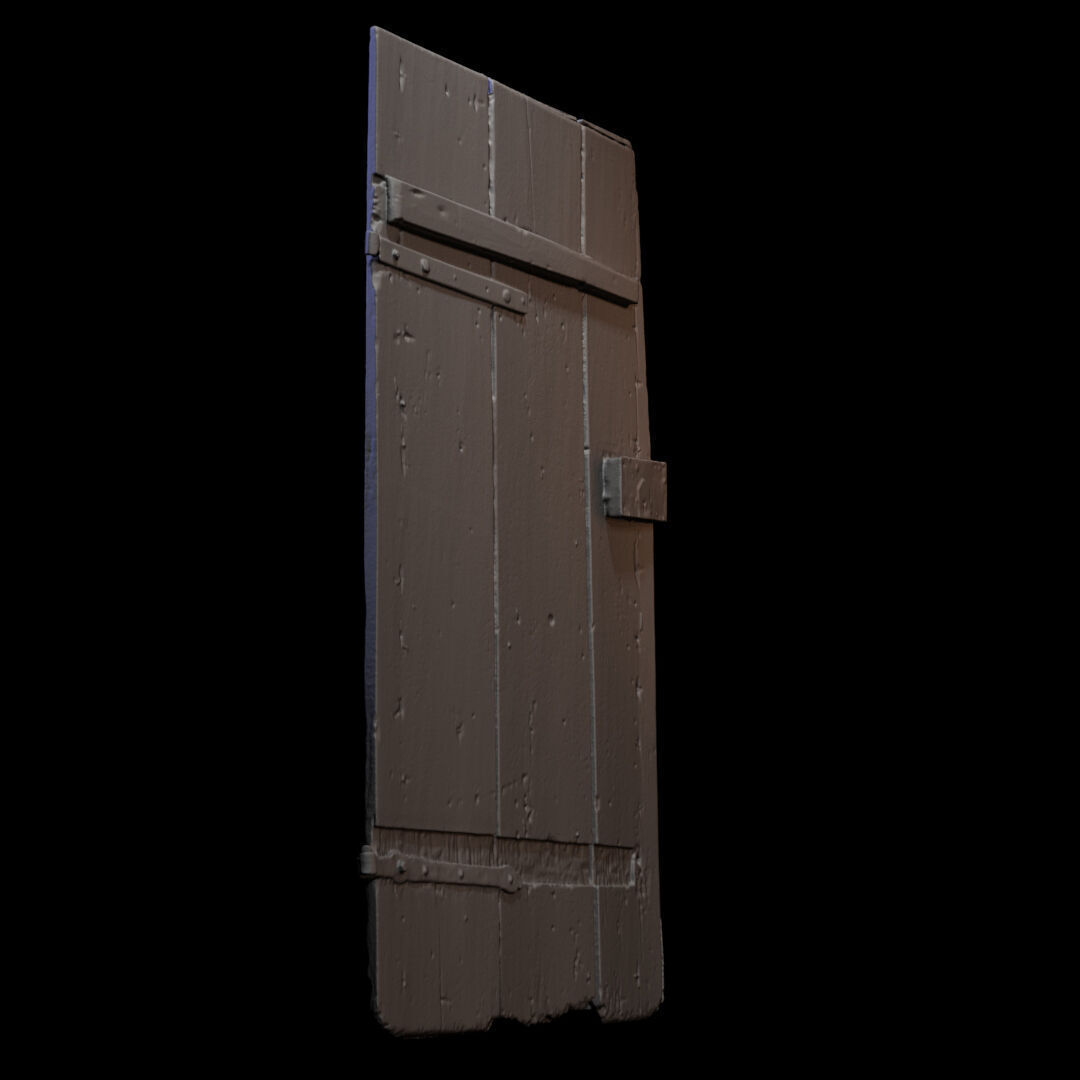 Furniture 011 - historical wooden door 3D print model_4