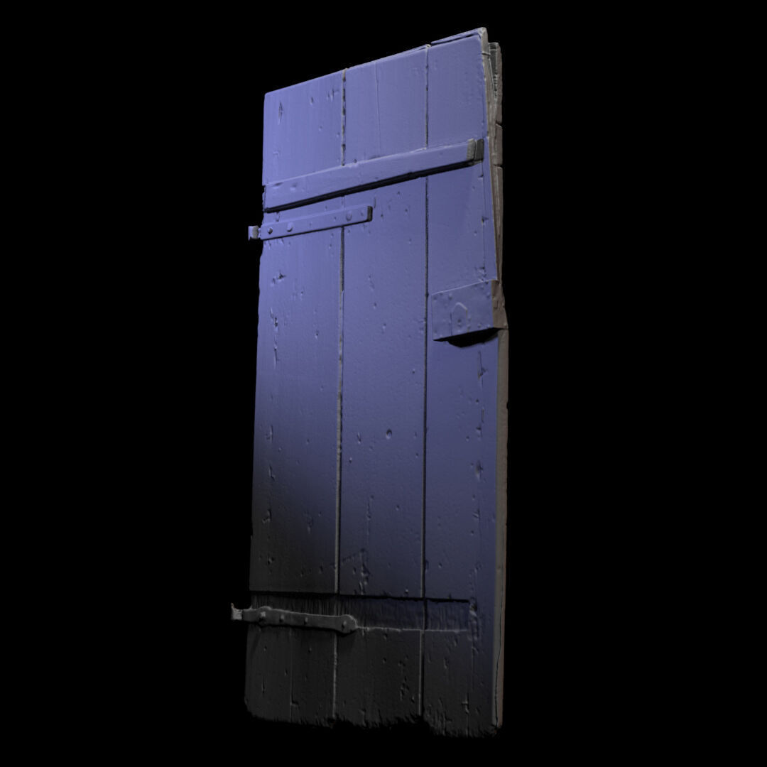 Furniture 011 - historical wooden door 3D print model_5