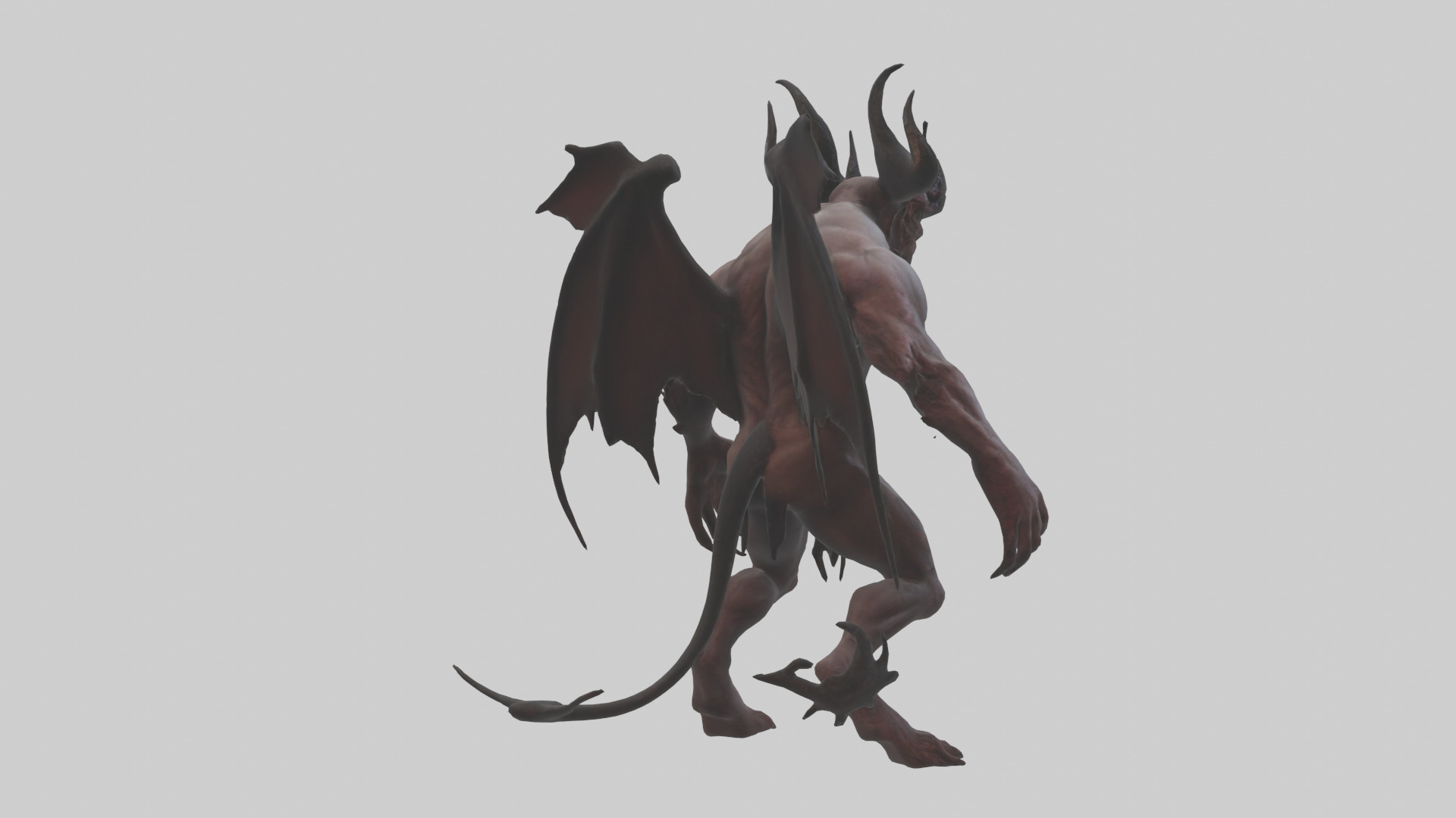 Tormented Demon model Low-poly 3D model_4