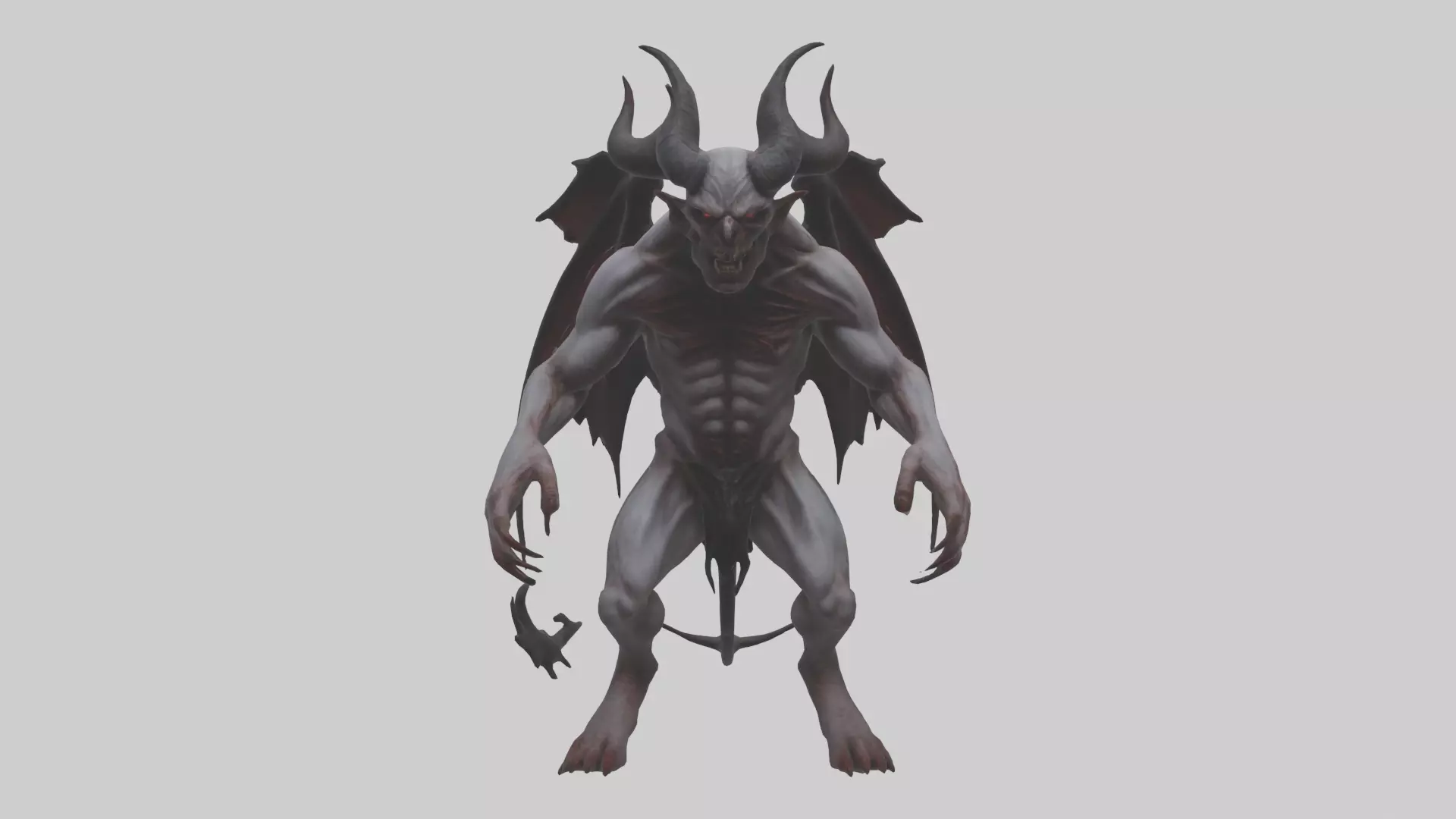 Tormented Demon model Low-poly 3D model_0