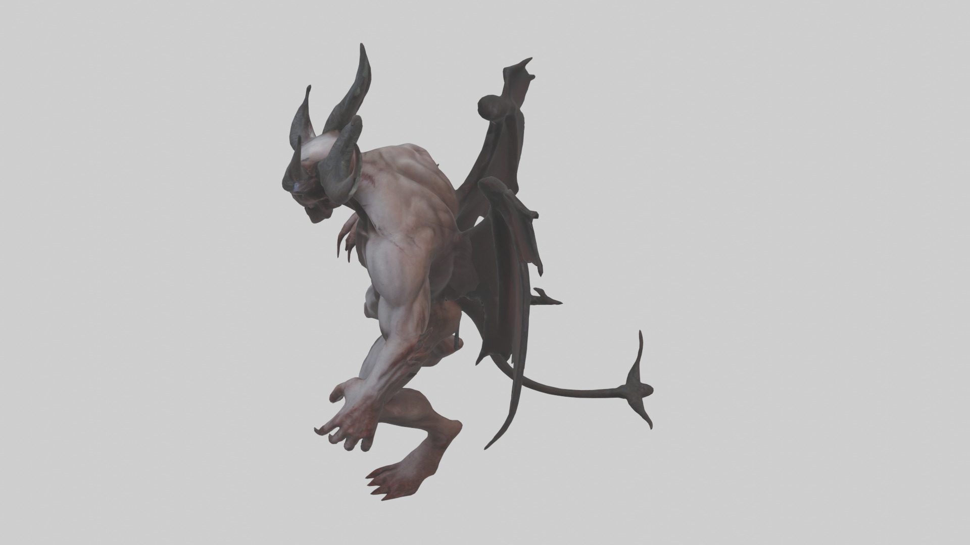 Tormented Demon model Low-poly 3D model_17
