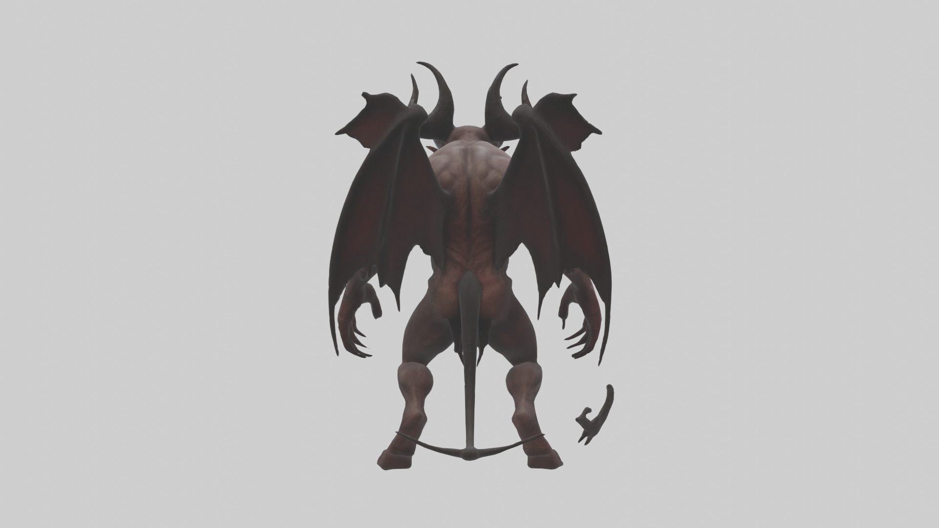 Tormented Demon model Low-poly 3D model_2