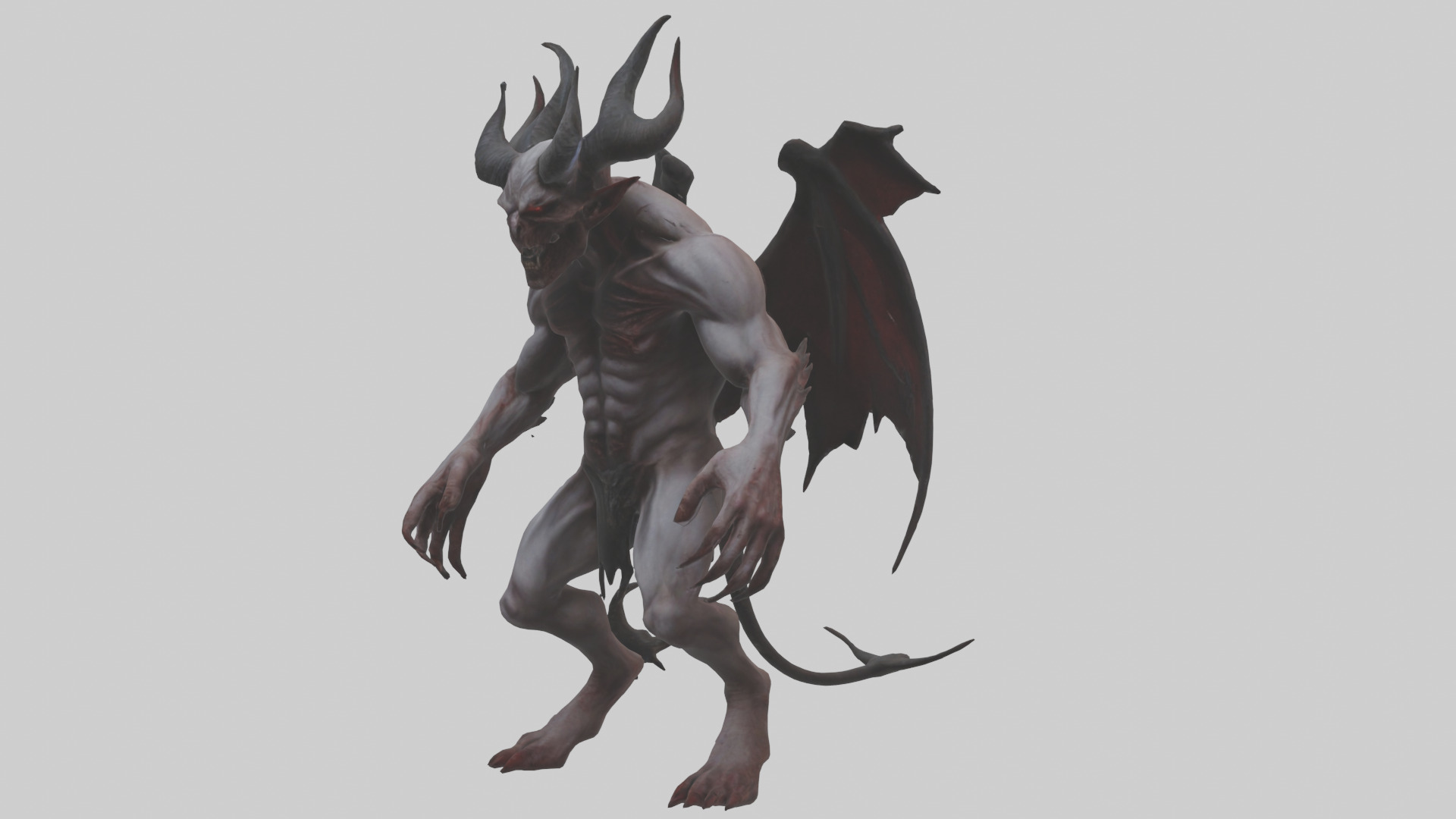 Tormented Demon model Low-poly 3D model_1