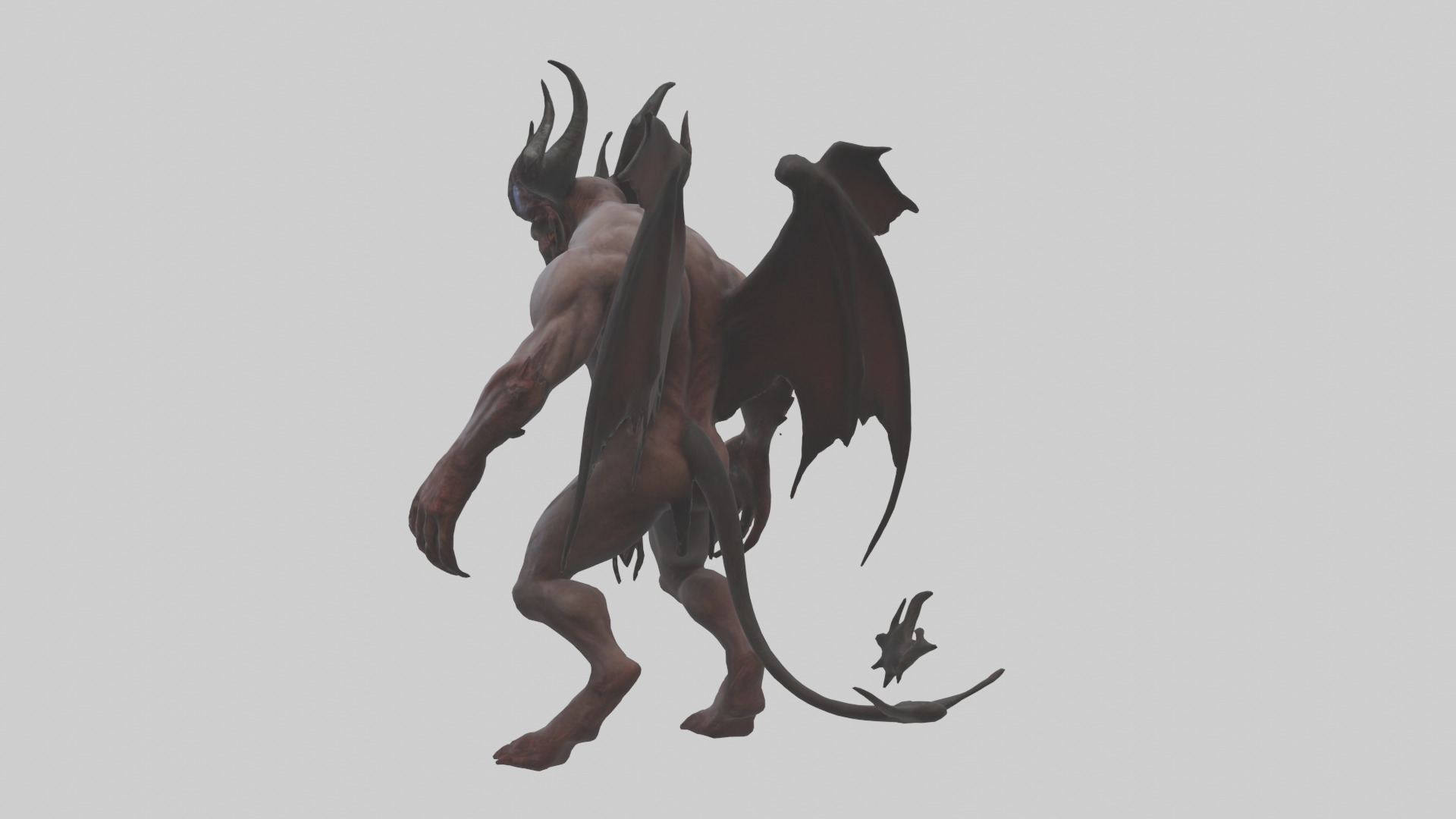 Tormented Demon model Low-poly 3D model_3