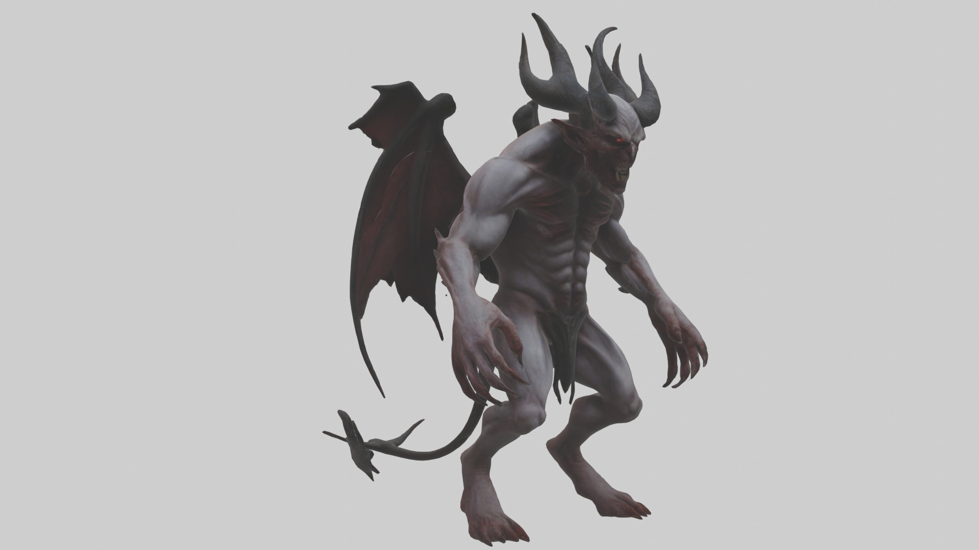 Tormented Demon model Low-poly 3D model_9