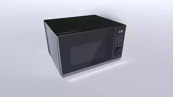 Microwave 1 Low-poly 3D model