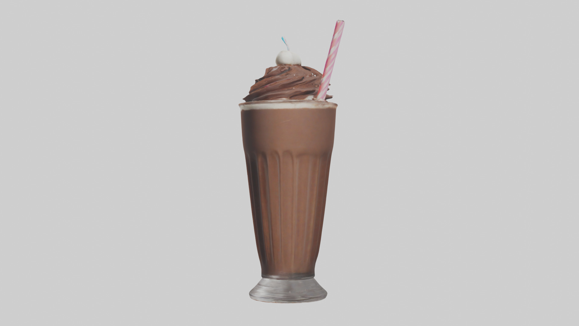 Chocolate milkshake model 3D model_12