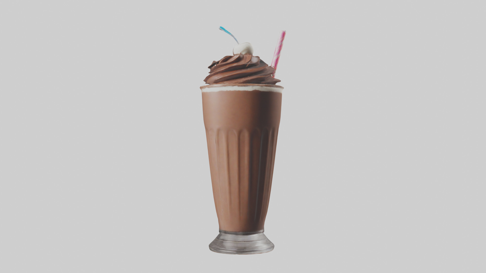 Chocolate milkshake model 3D model_9