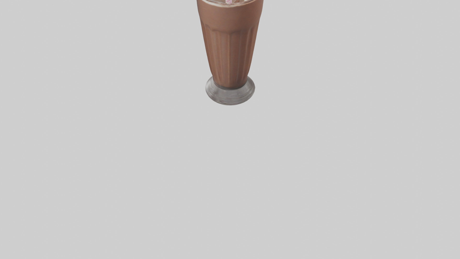 Chocolate milkshake model 3D model_3
