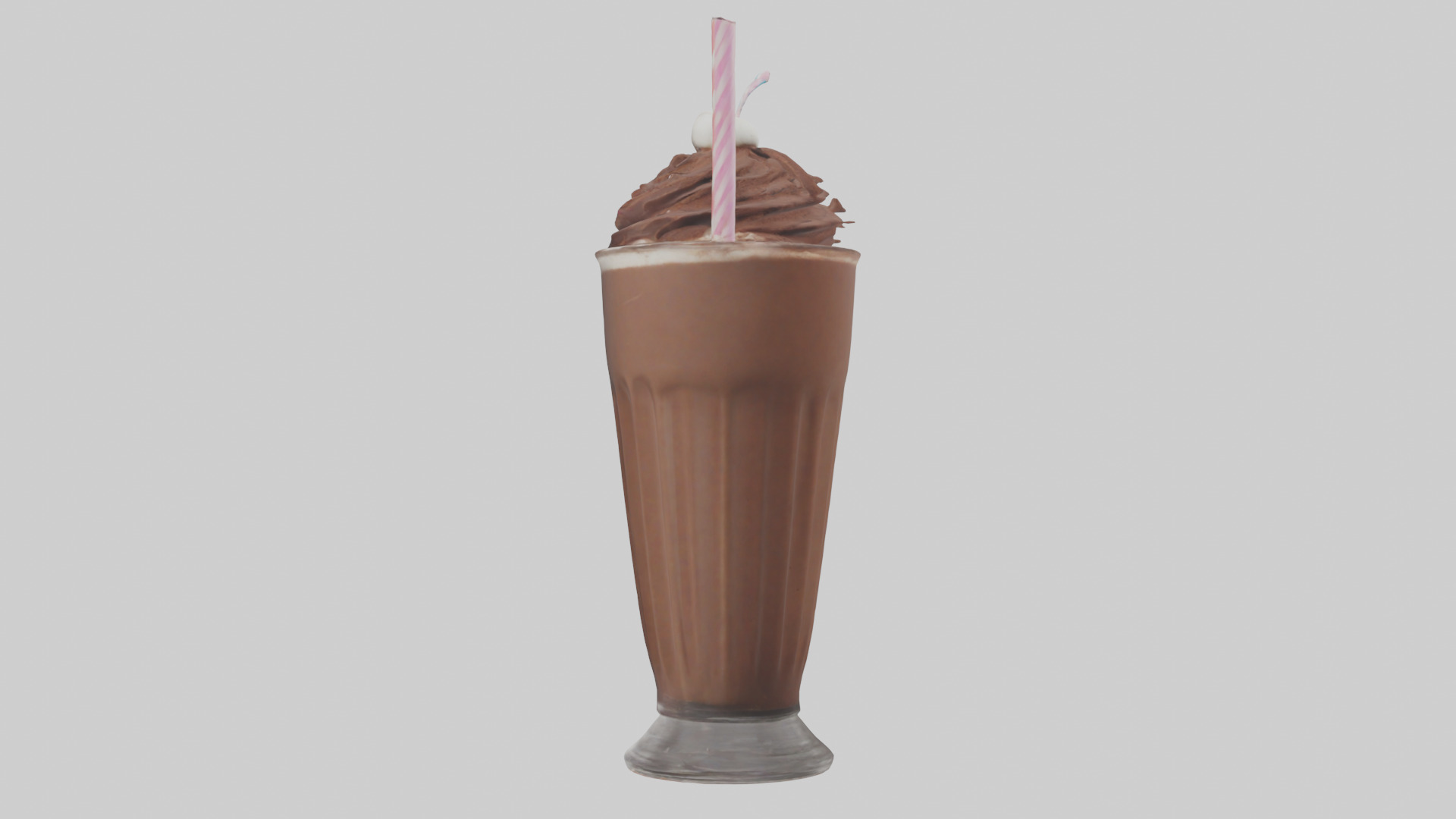 Chocolate milkshake model 3D model_1