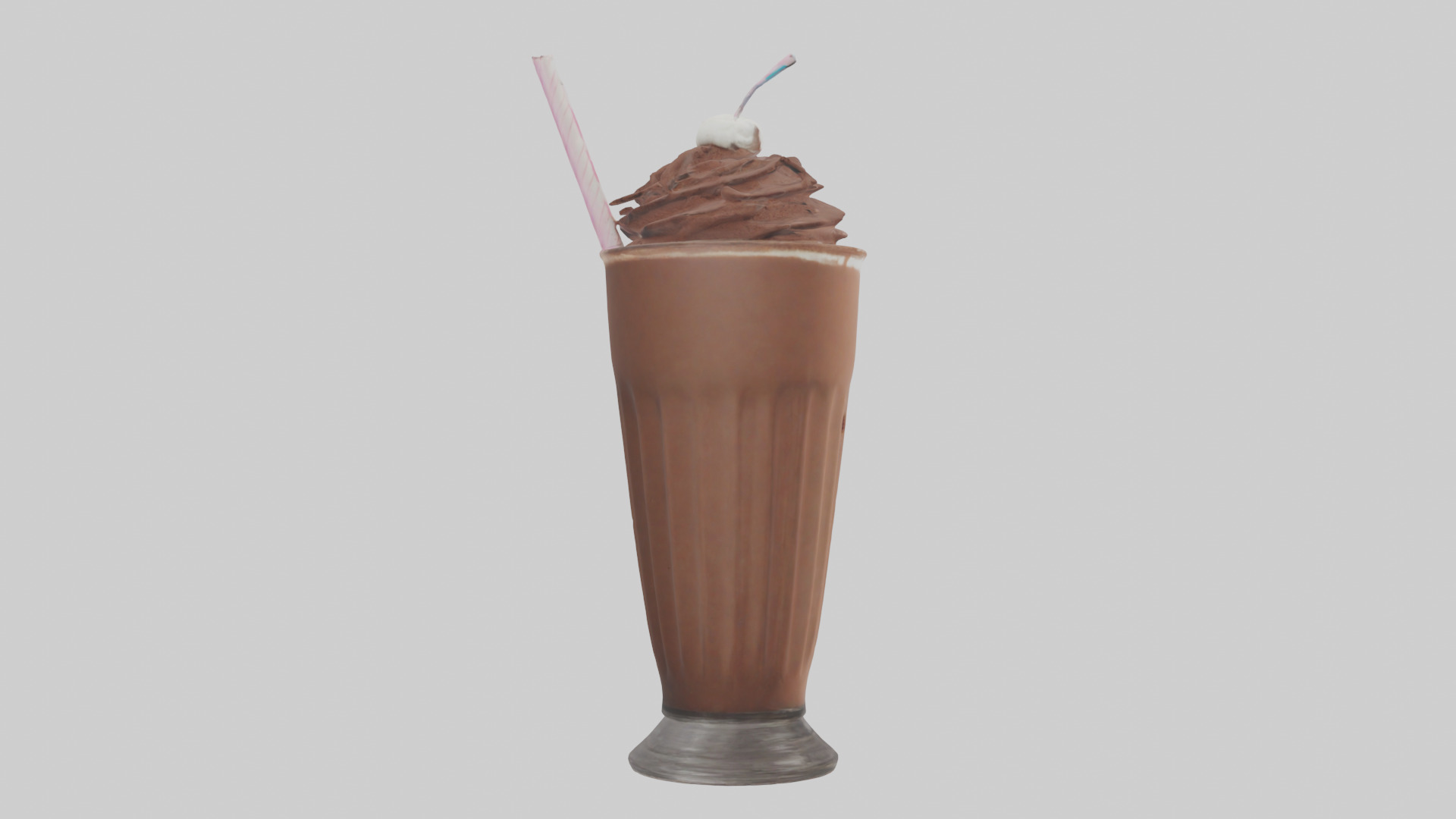 Chocolate milkshake model 3D model_2