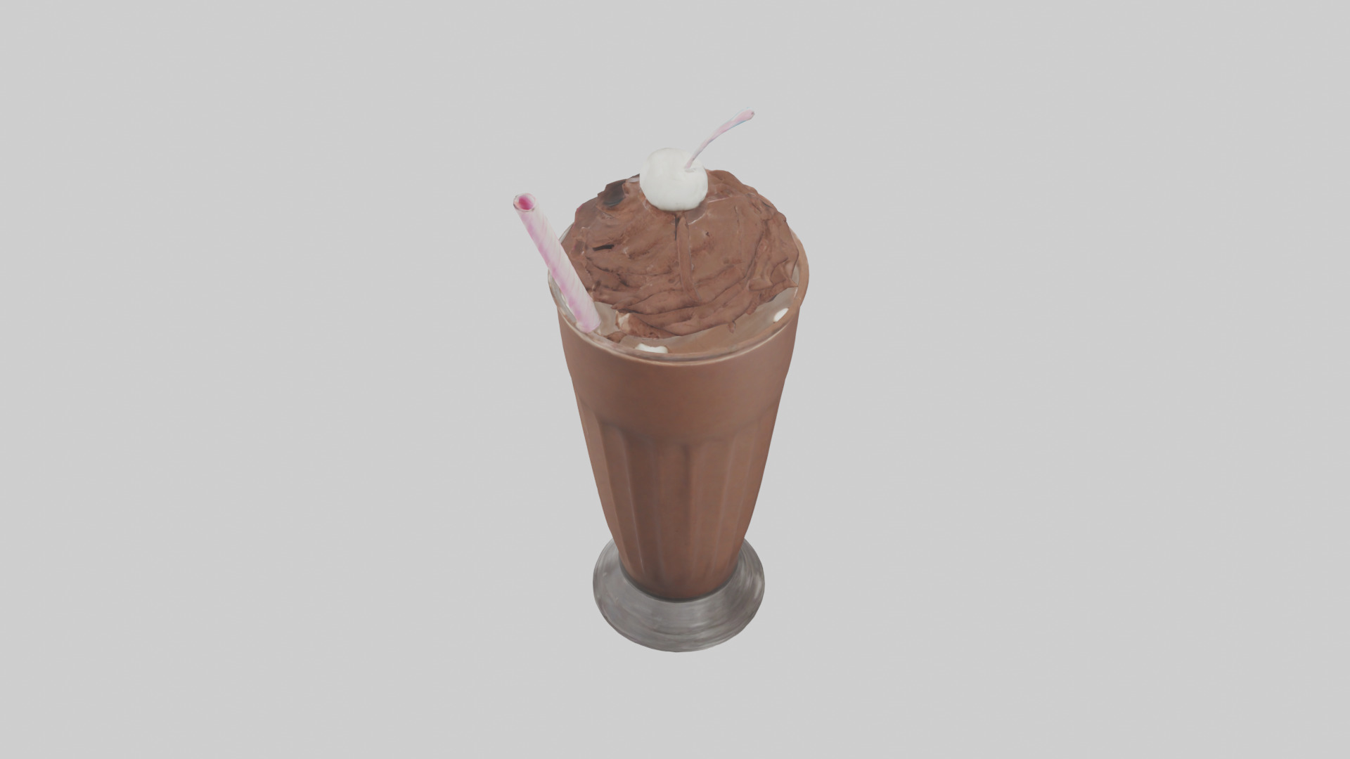 Chocolate milkshake model 3D model_15