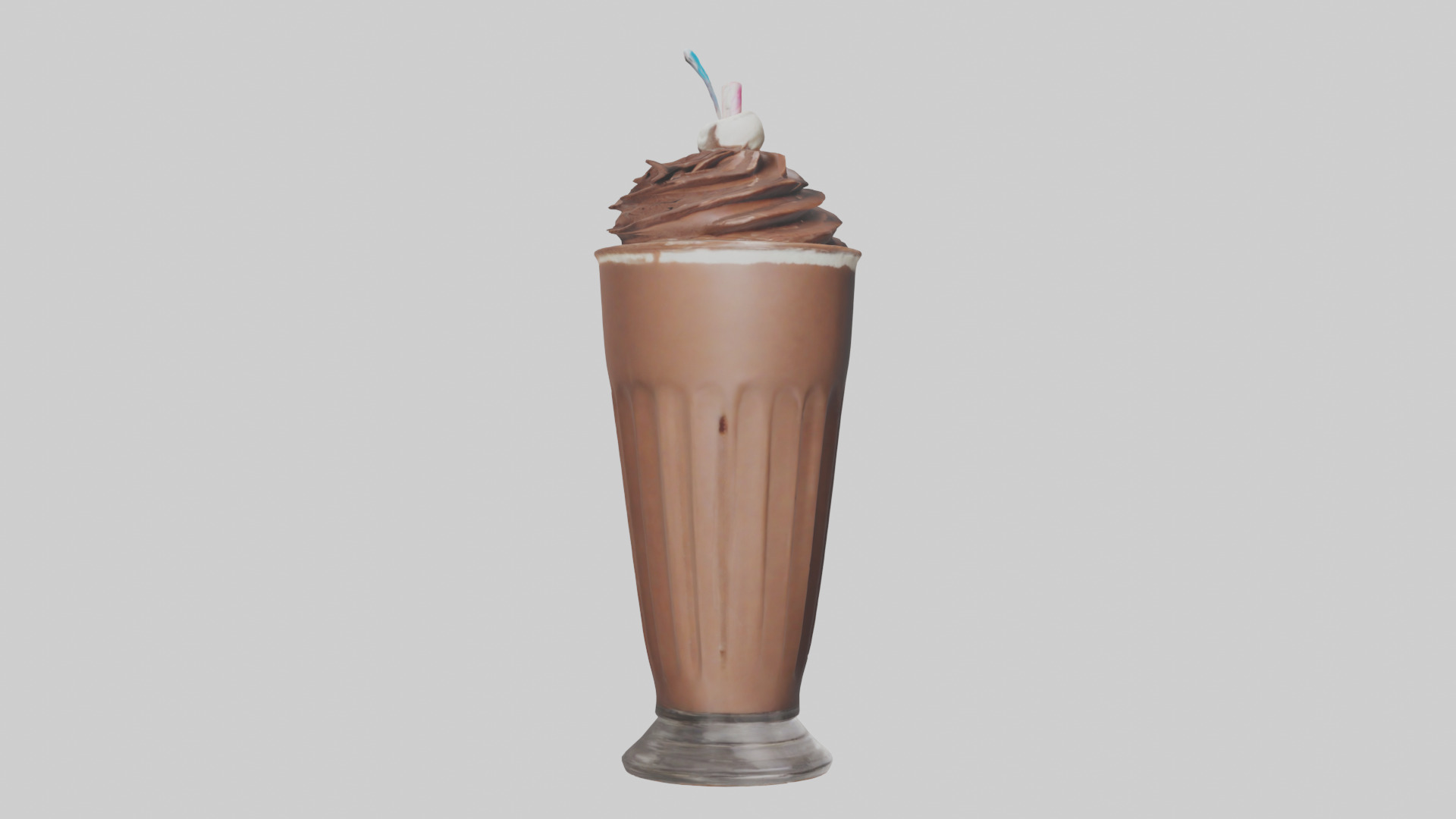 Chocolate milkshake model 3D model_7