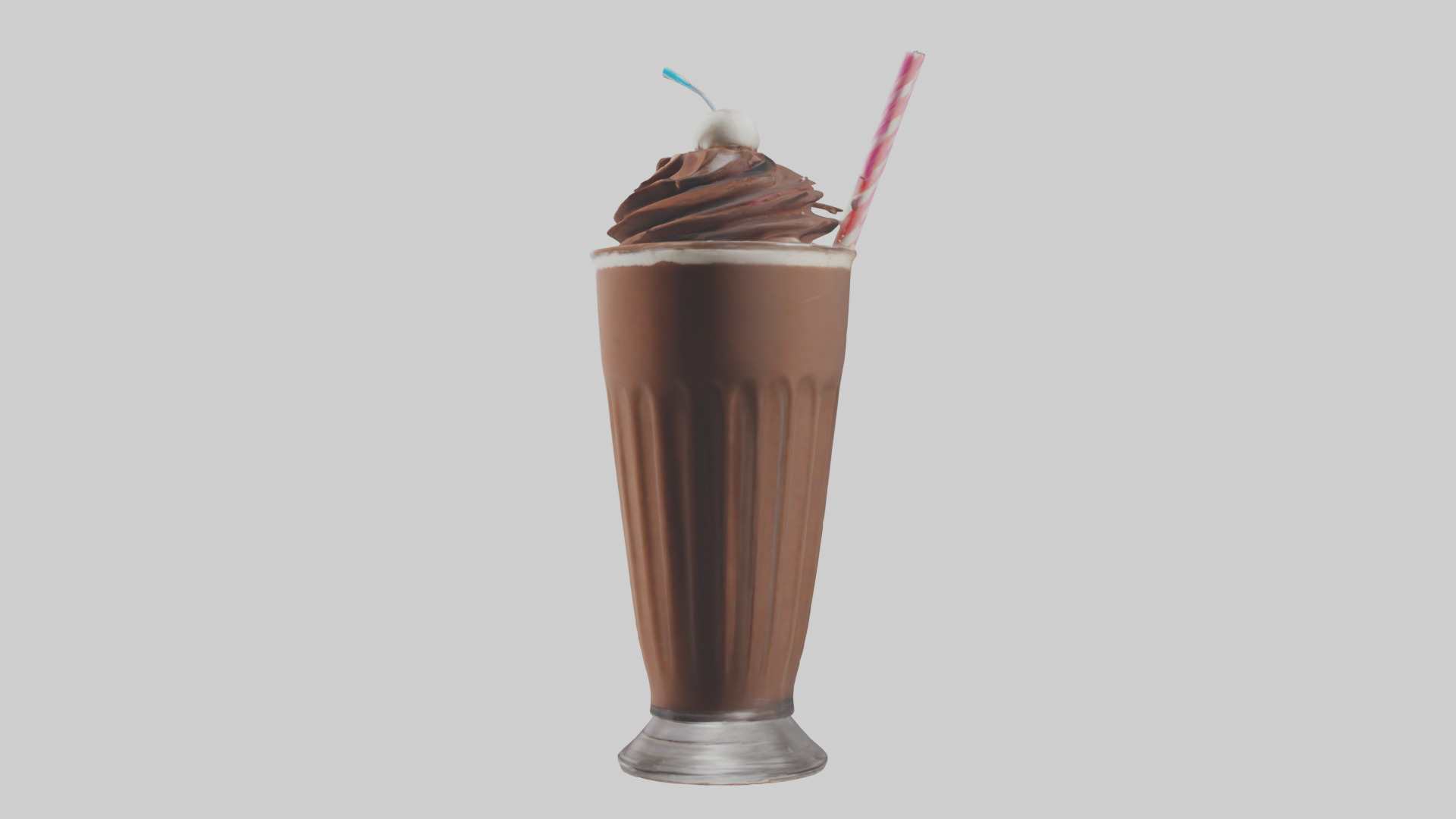 Chocolate milkshake model 3D model_8