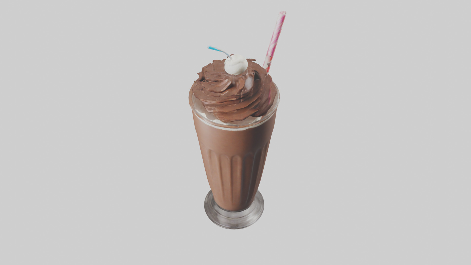 Chocolate milkshake model 3D model_16