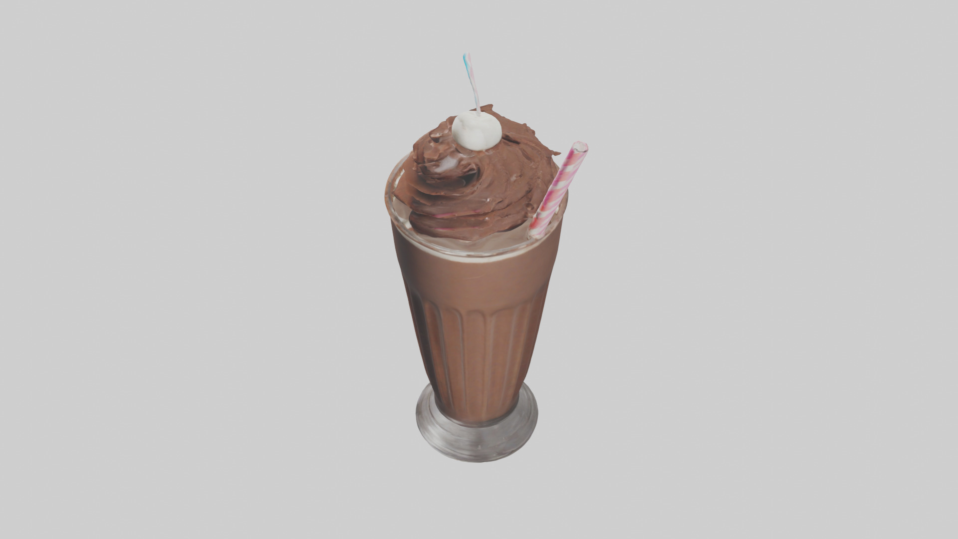 Chocolate milkshake model 3D model_17