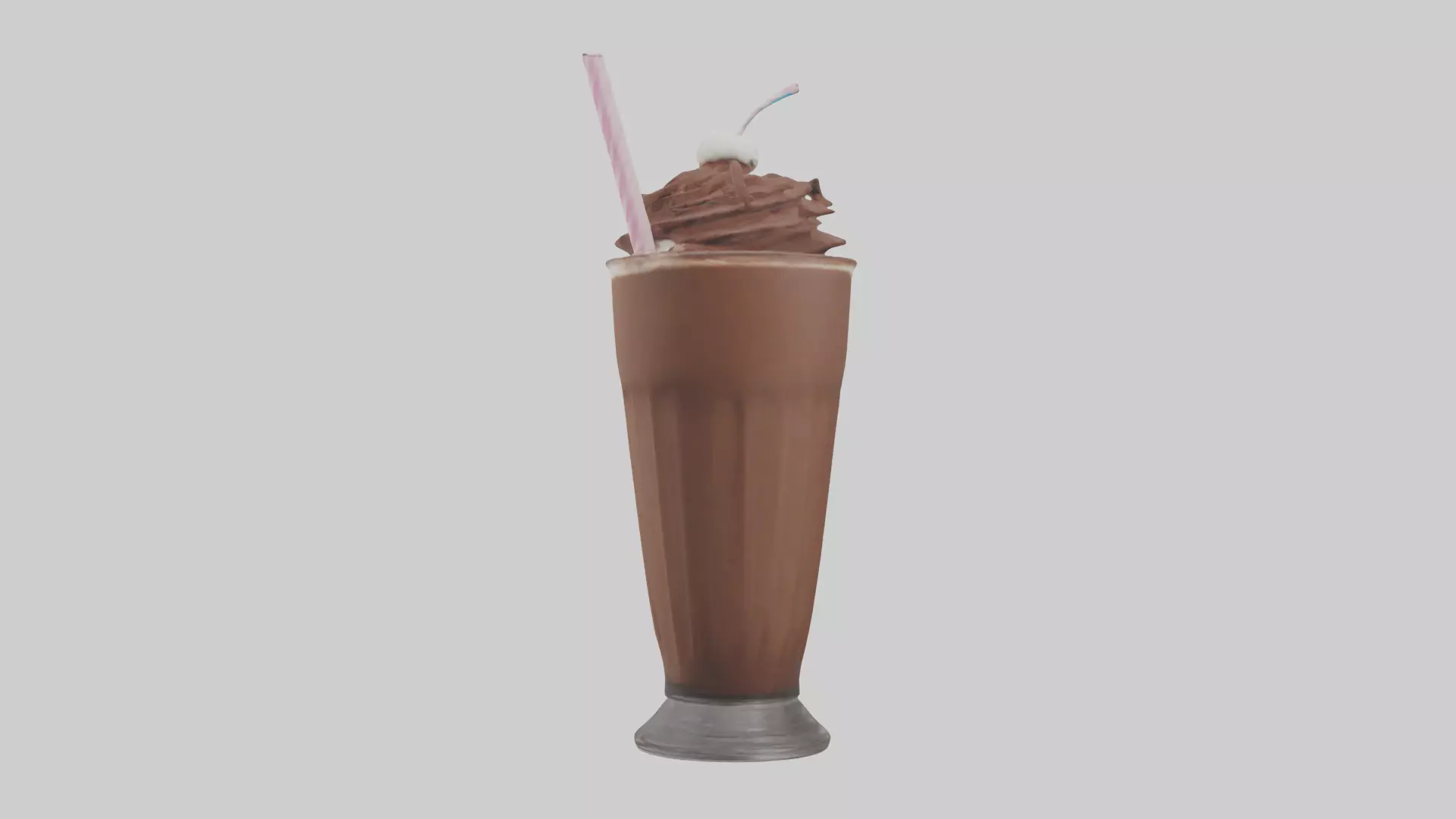Chocolate milkshake model 3D model_0