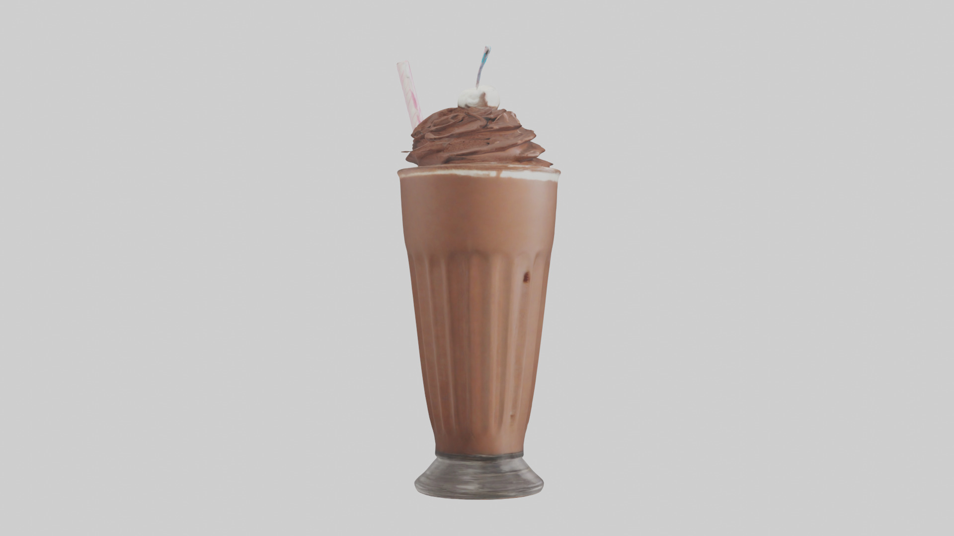 Chocolate milkshake model 3D model_13