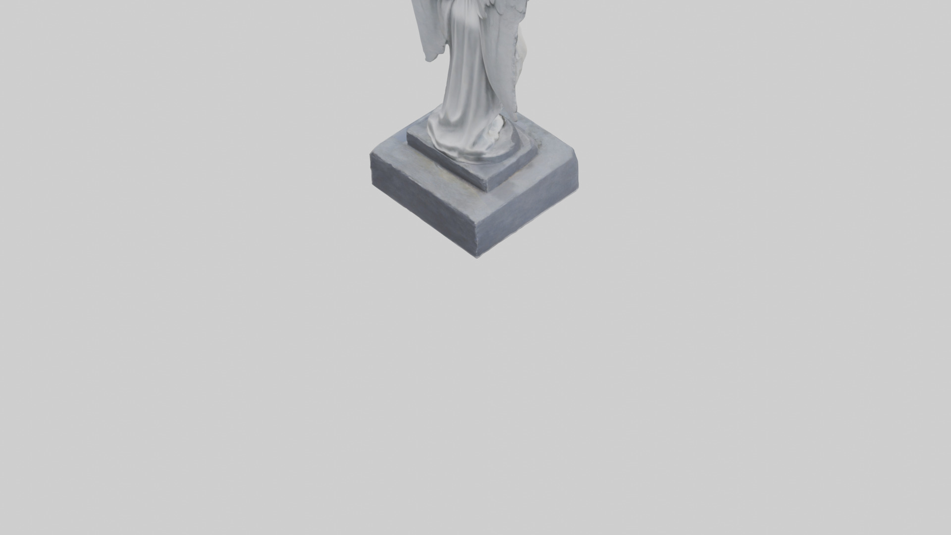 Tombstone angel statue model Low-poly 3D model_4