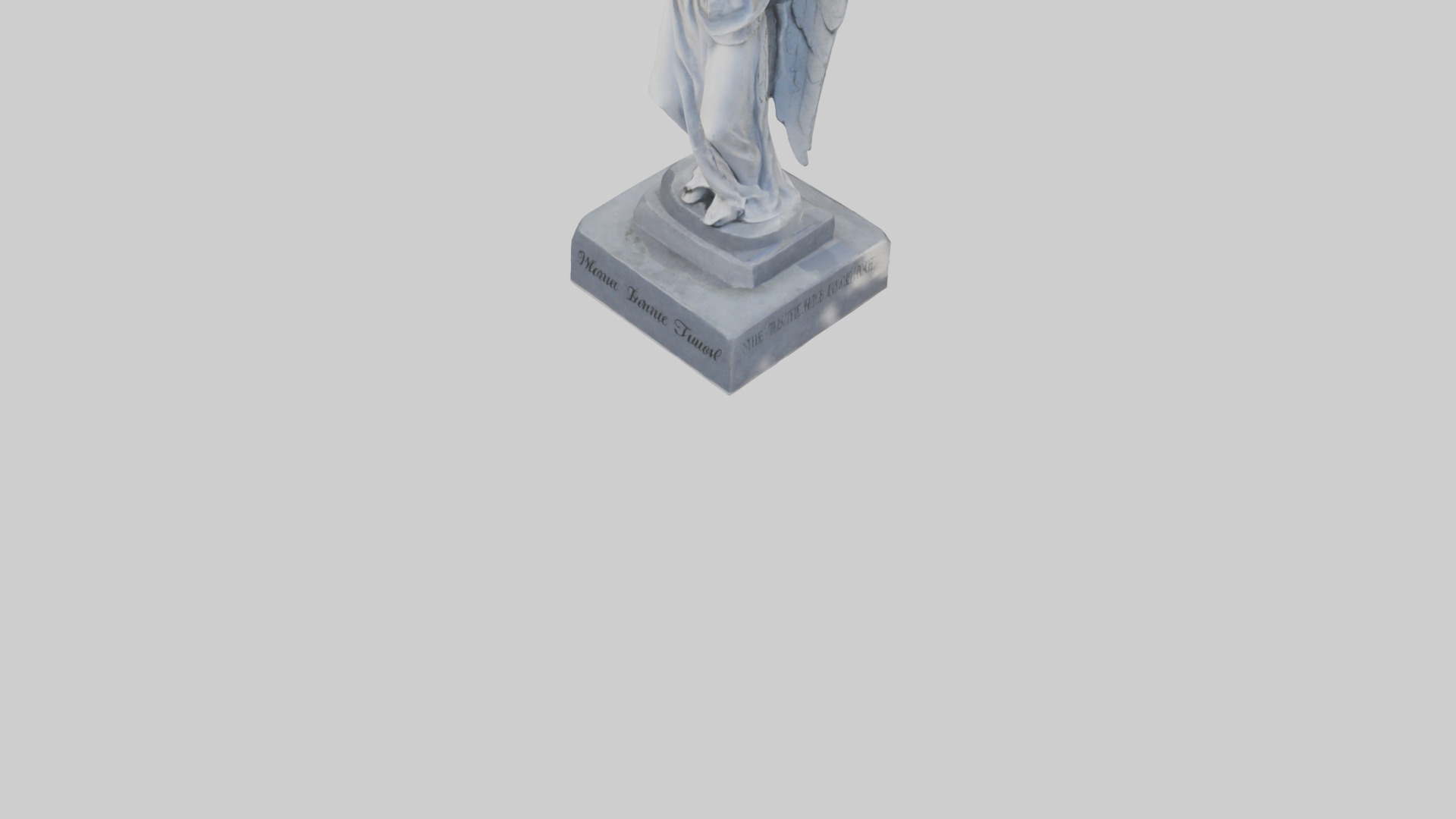 Tombstone angel statue model Low-poly 3D model_5