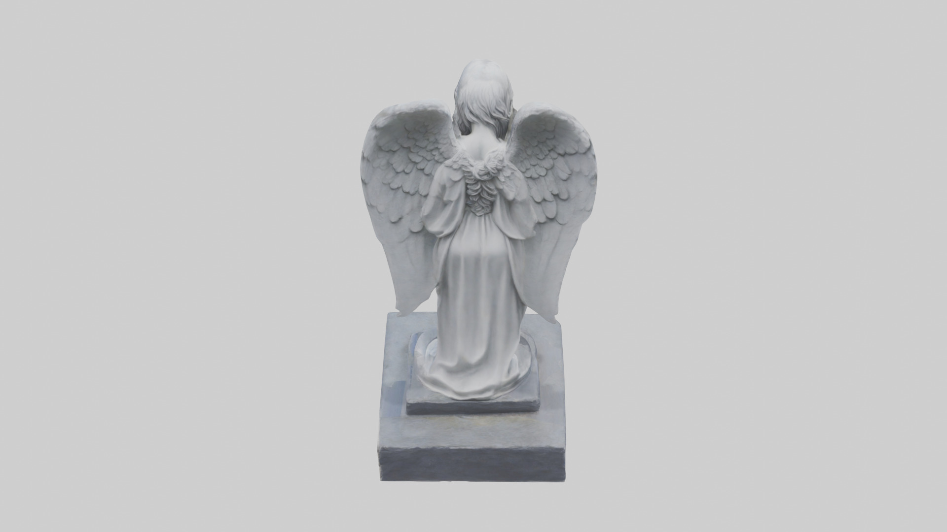 Tombstone angel statue model Low-poly 3D model_15