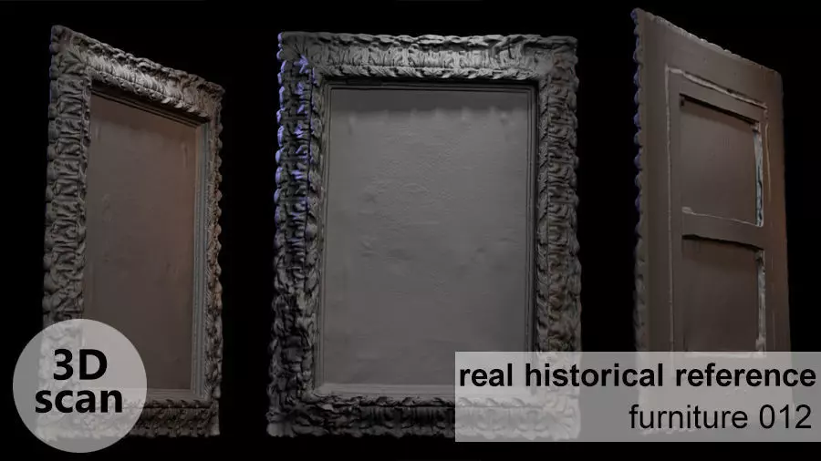 Furniture 012 wooden picture frame 3D print model_0