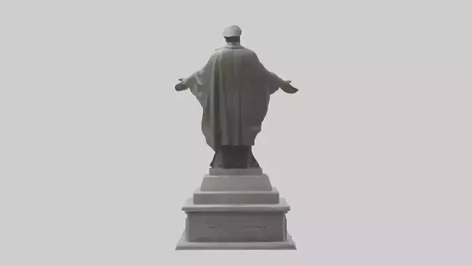 Tomb of the Unknown Hero statue model Low-poly 3D model