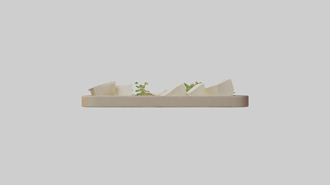 Tofu platter model Low-poly 3D model