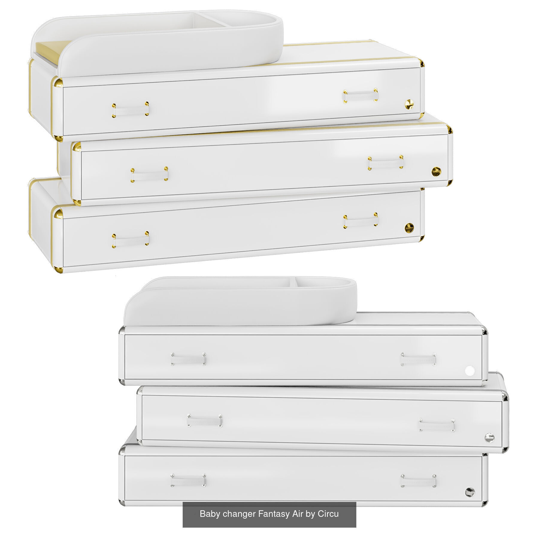 A four elements set of furniture for a childrens room by Circu 3D Model Collection_4