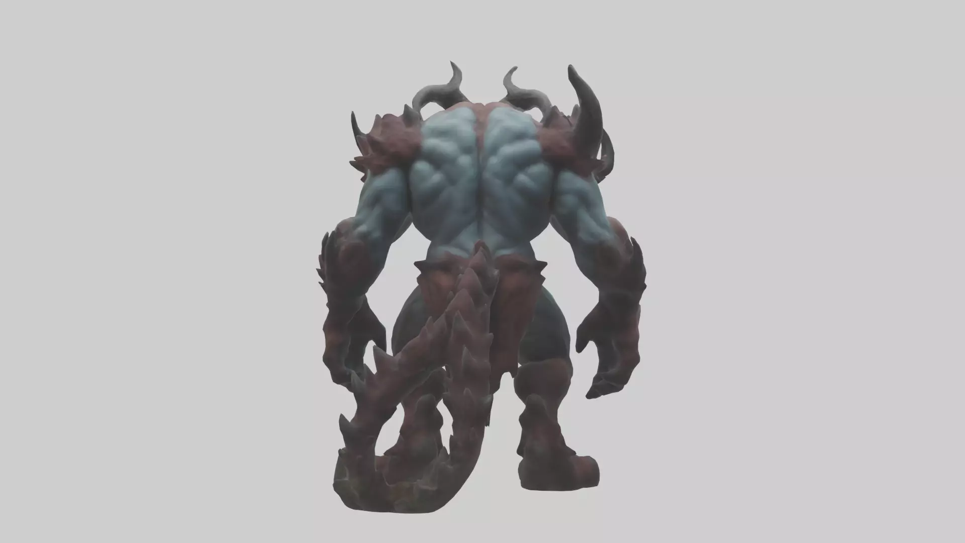 Titan Demon model Low-poly 3D model_0
