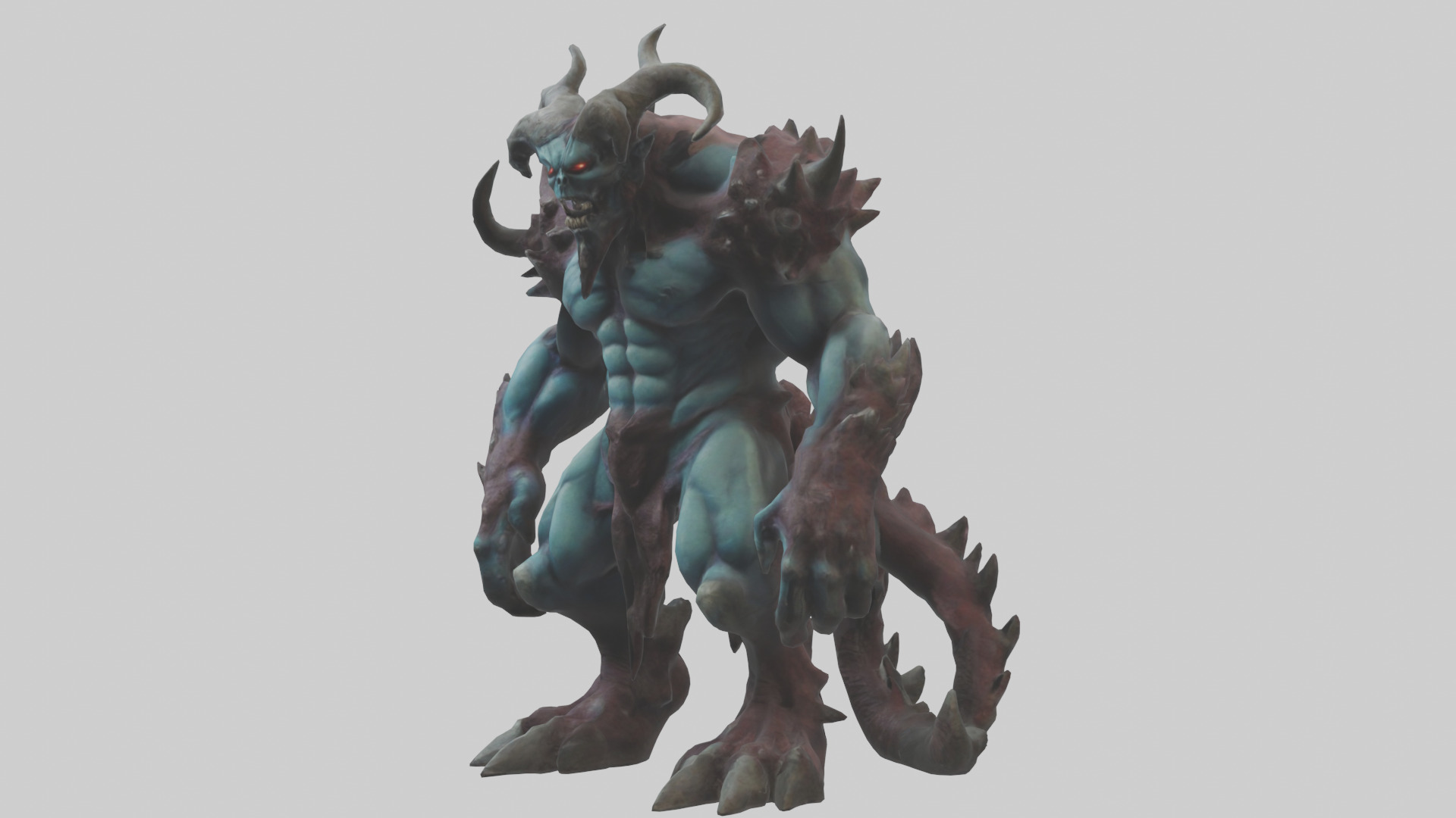 Titan Demon model Low-poly 3D model_8