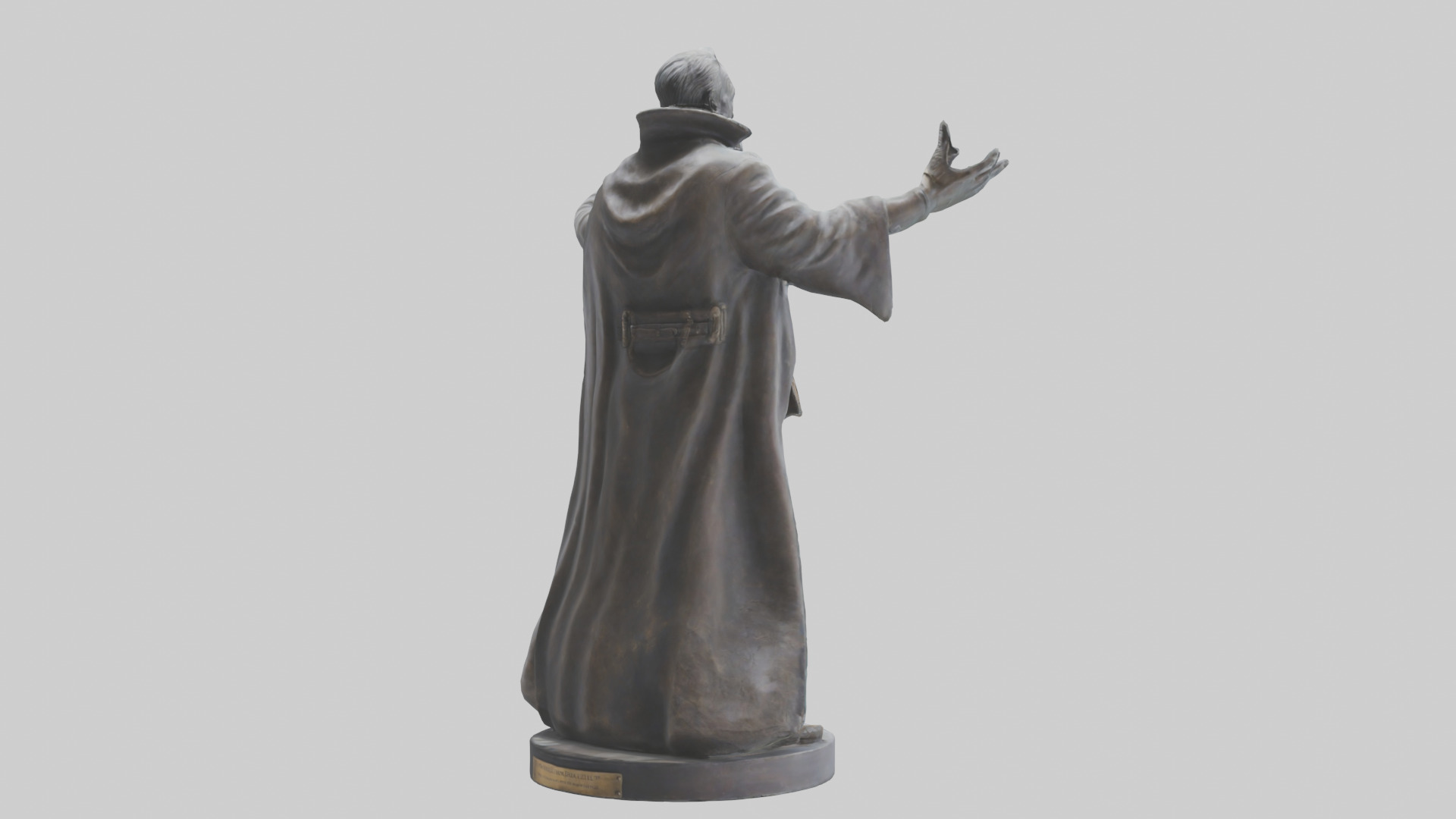 Time Traveler statue model Low-poly 3D model_2