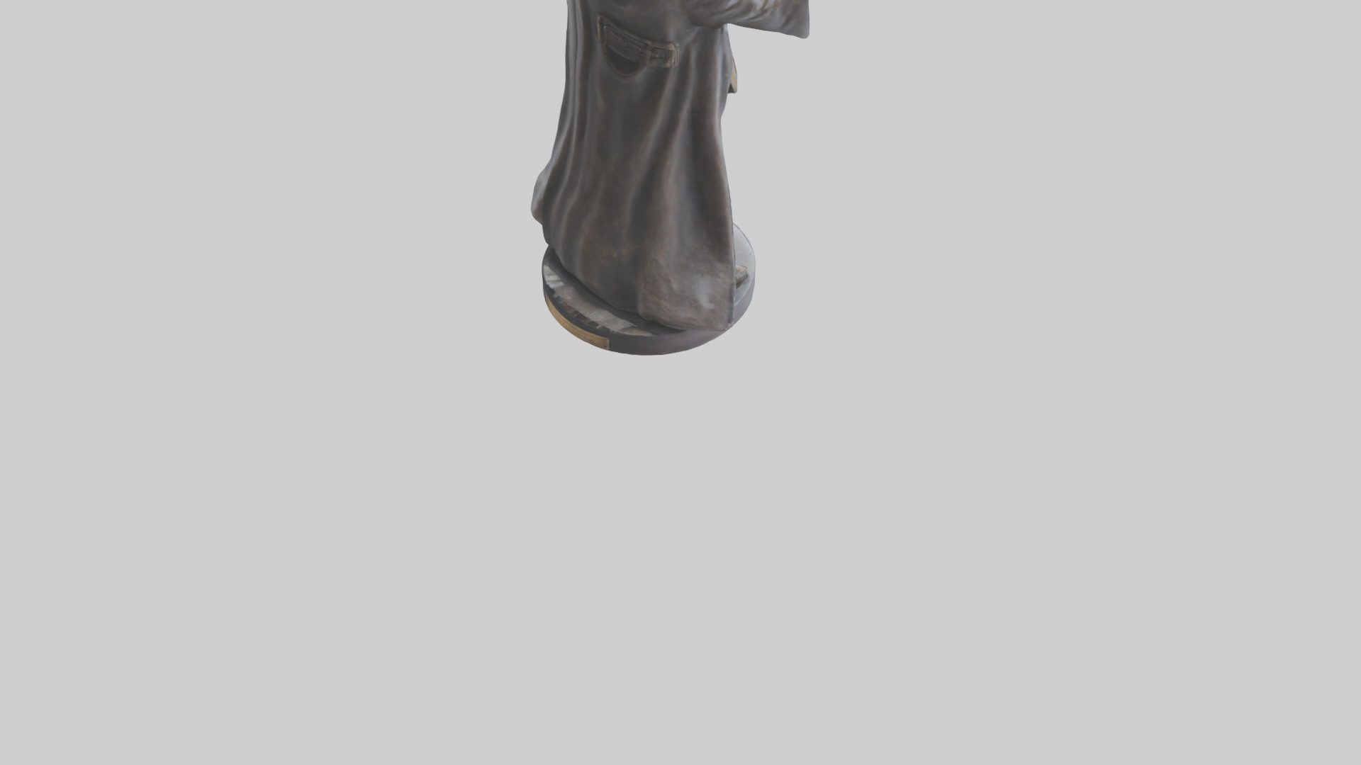 Time Traveler statue model Low-poly 3D model_4