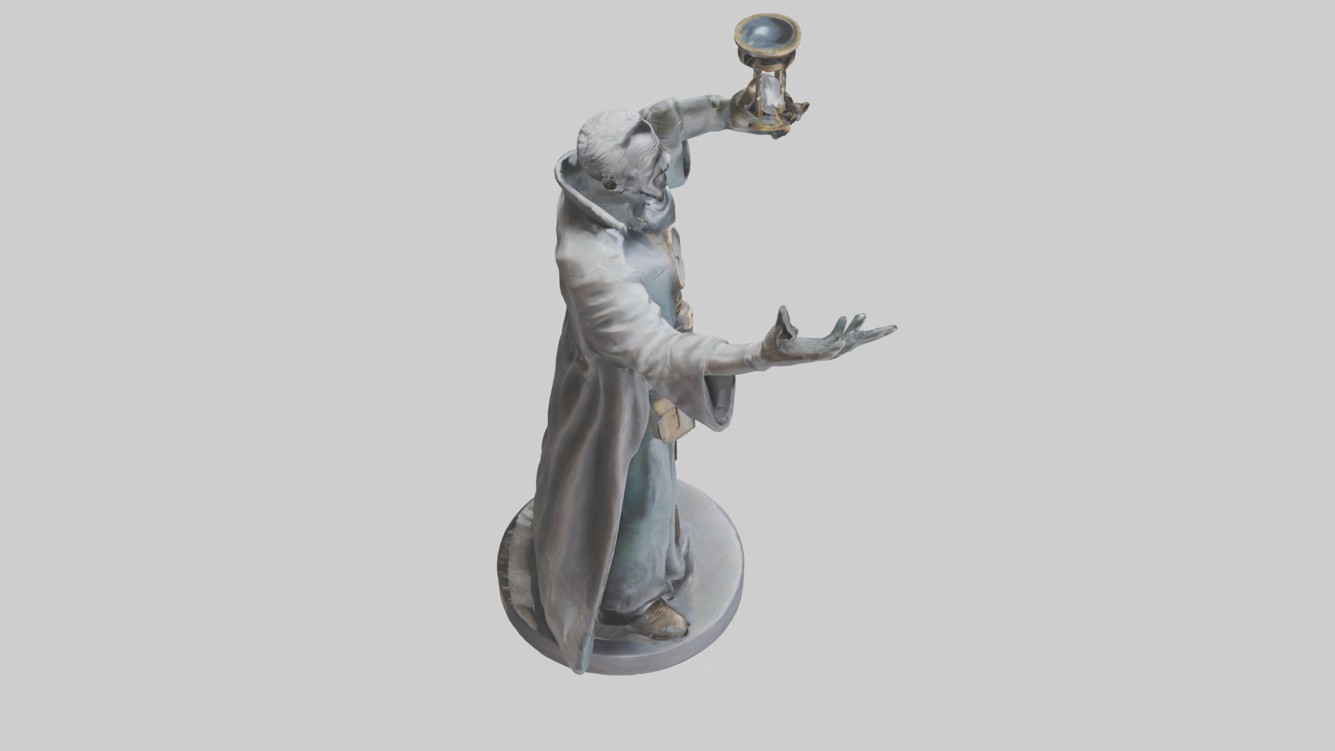 Time Traveler statue model Low-poly 3D model_18