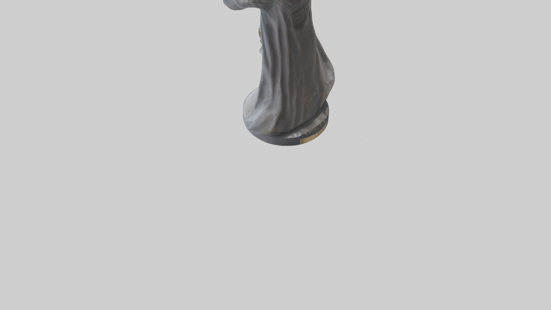 Time Traveler statue model Low-poly 3D model_3