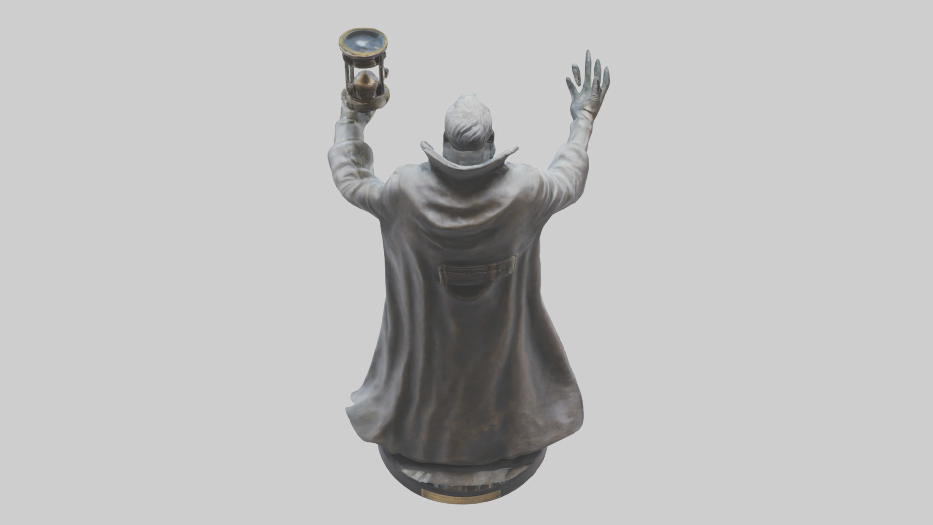 Time Traveler statue model Low-poly 3D model_15