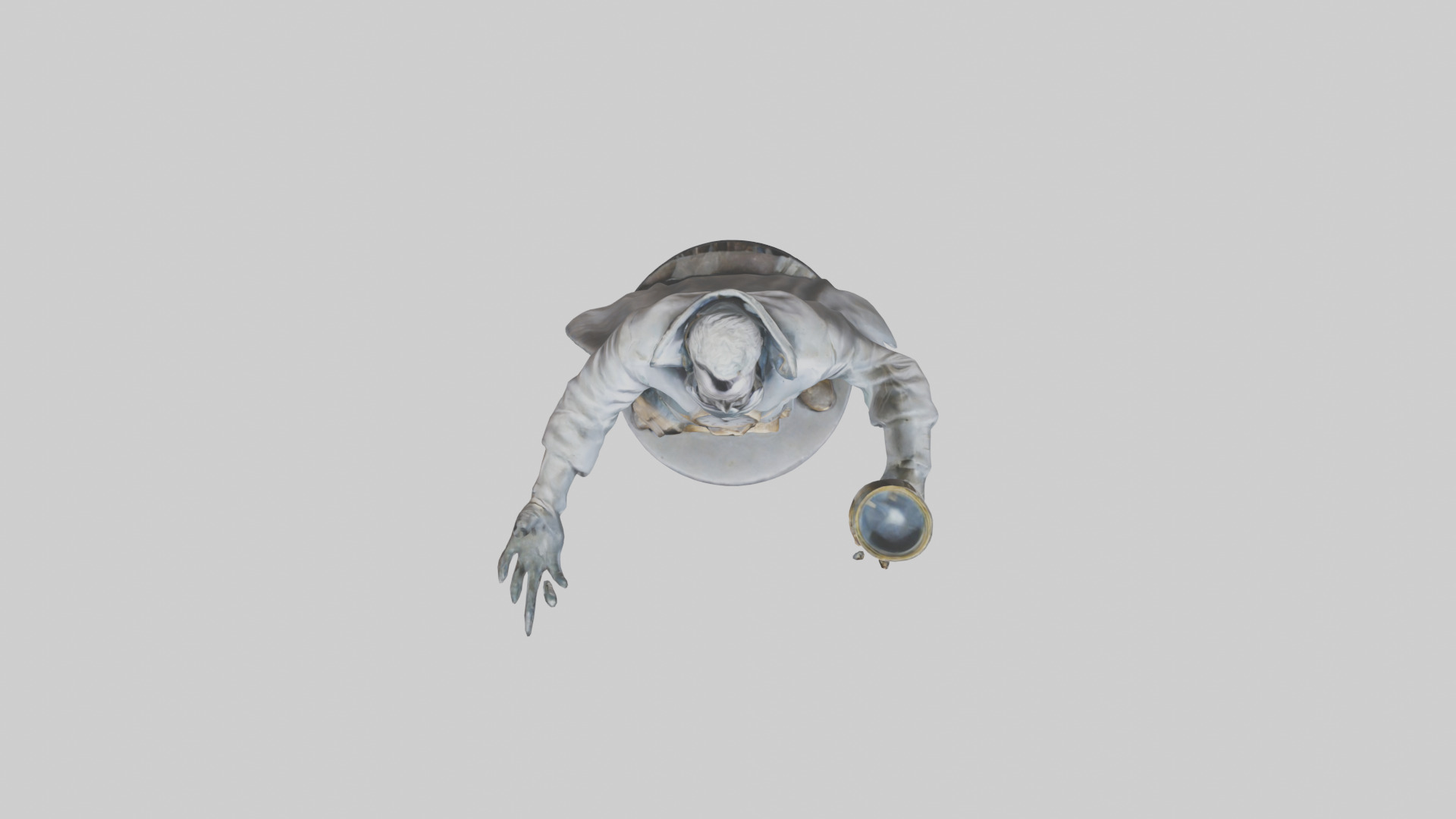 Time Traveler statue model Low-poly 3D model_14