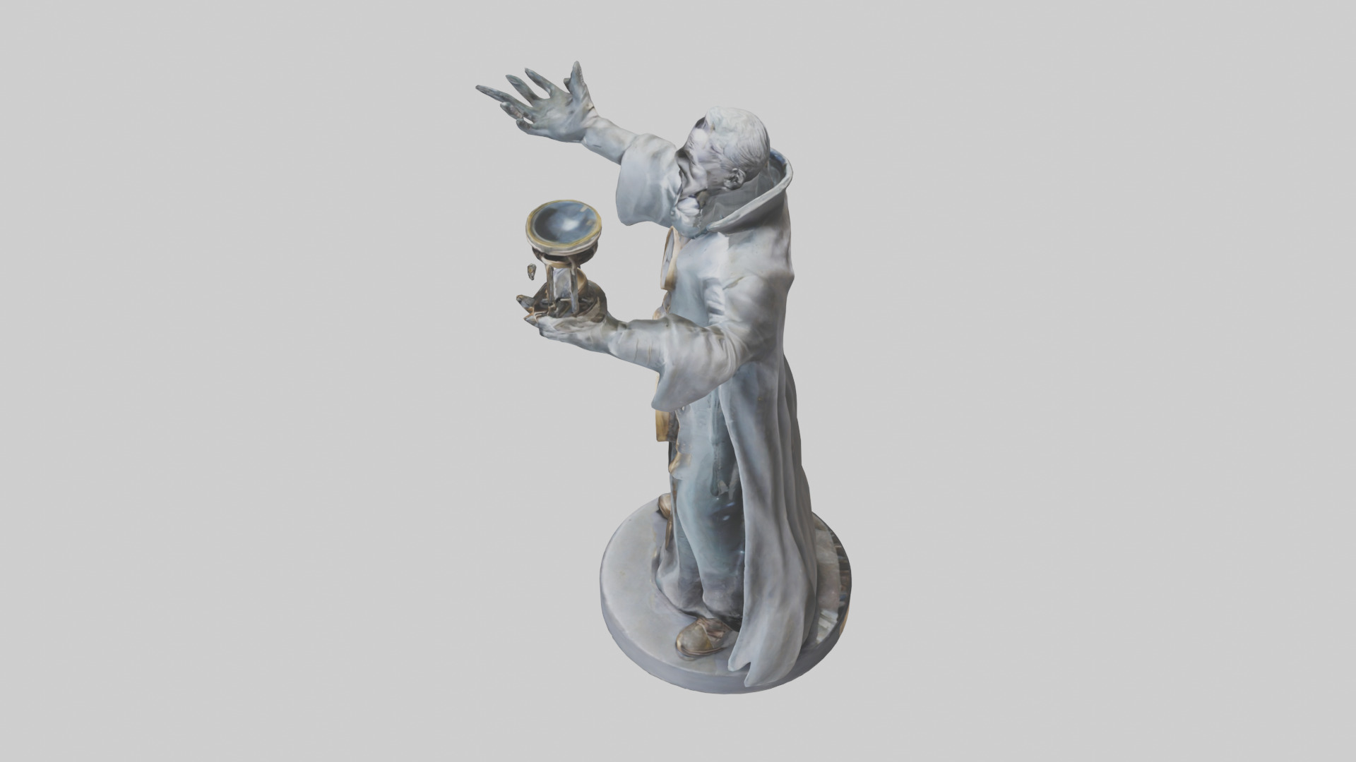Time Traveler statue model Low-poly 3D model_17