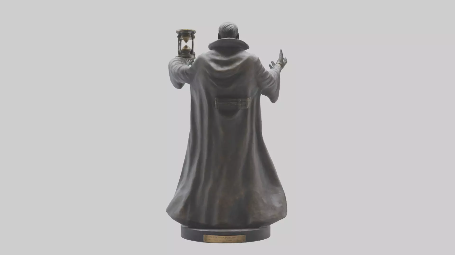 Time Traveler statue model Low-poly 3D model_0