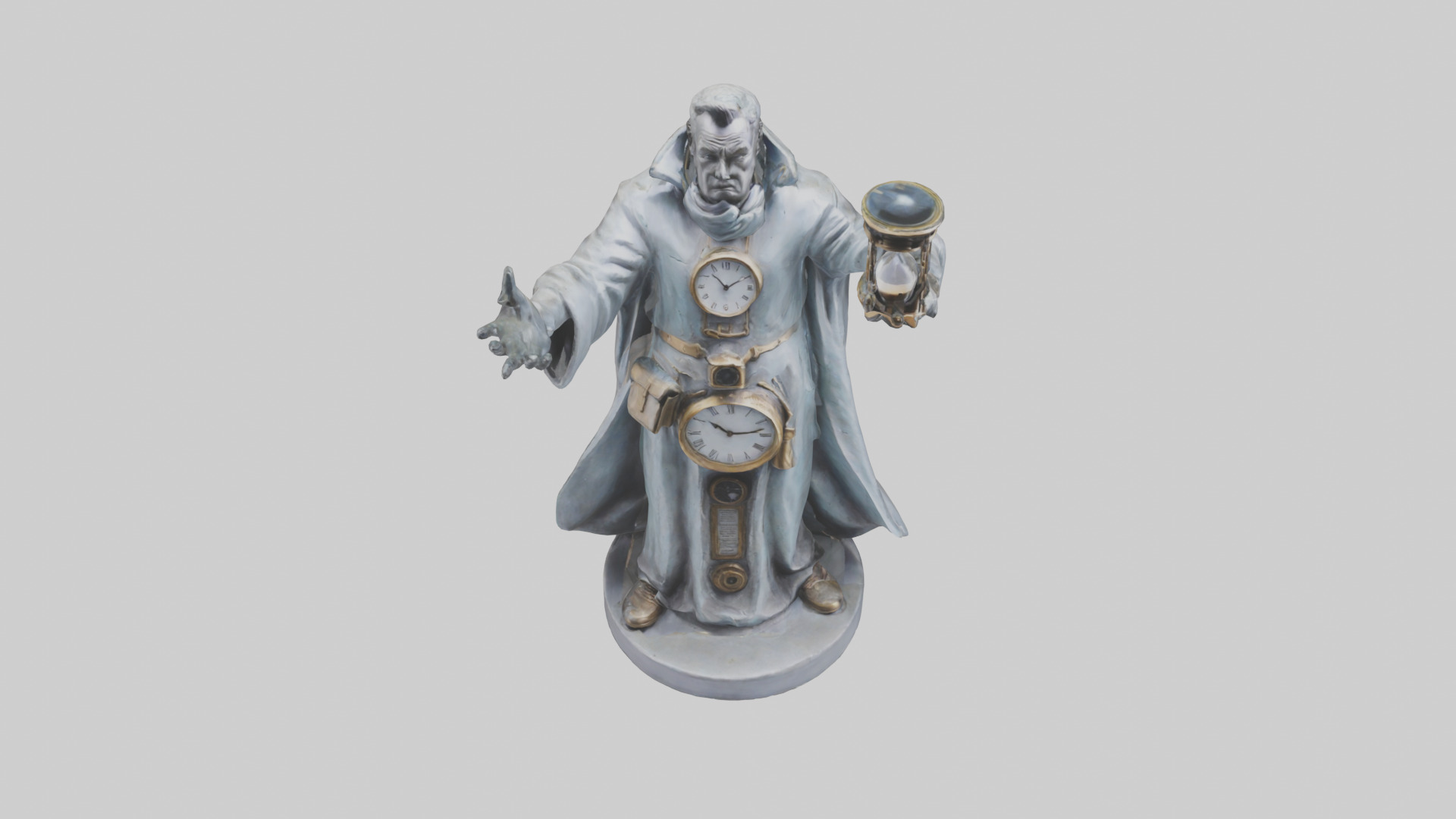 Time Traveler statue model Low-poly 3D model_16