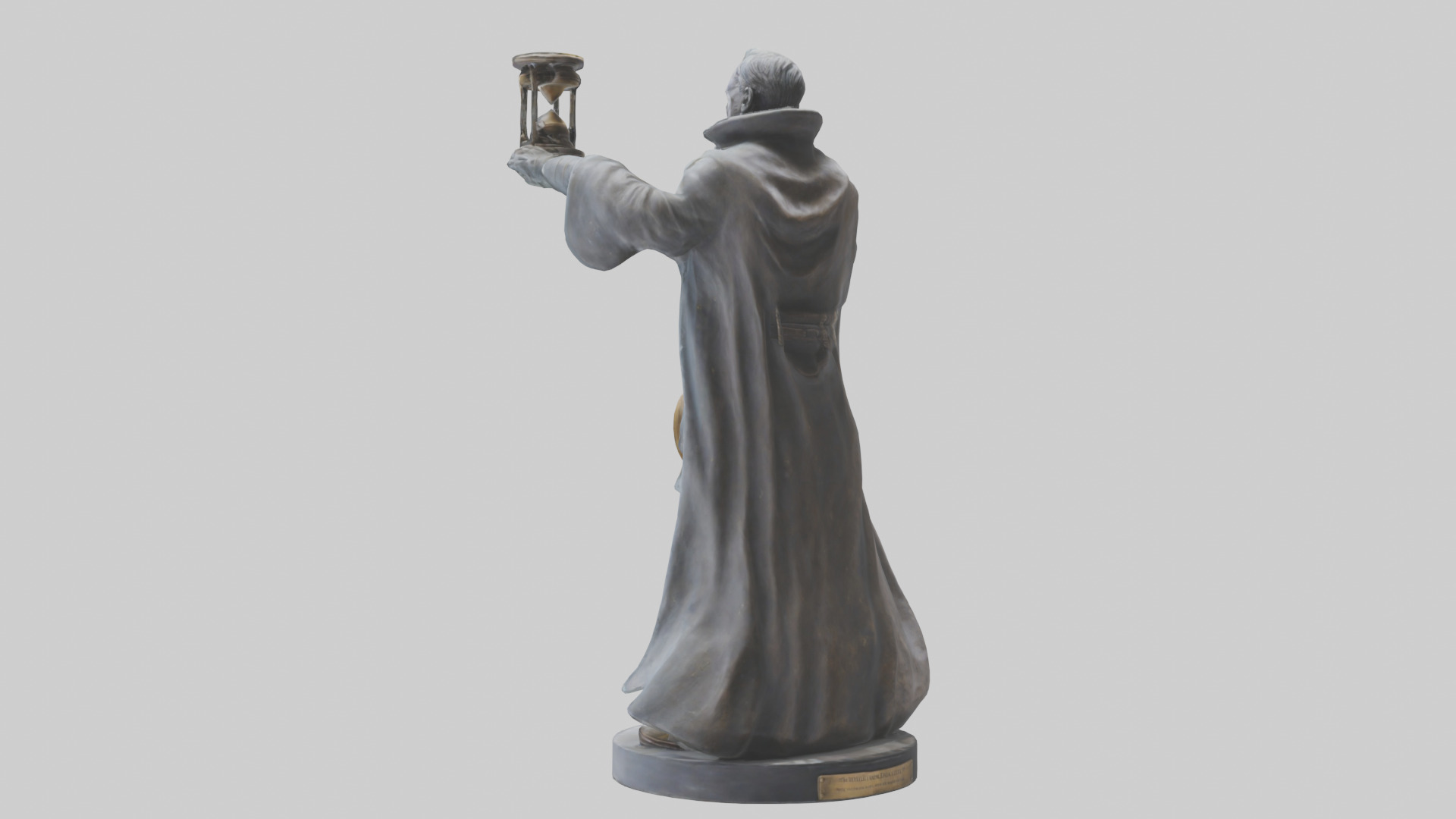 Time Traveler statue model Low-poly 3D model_1