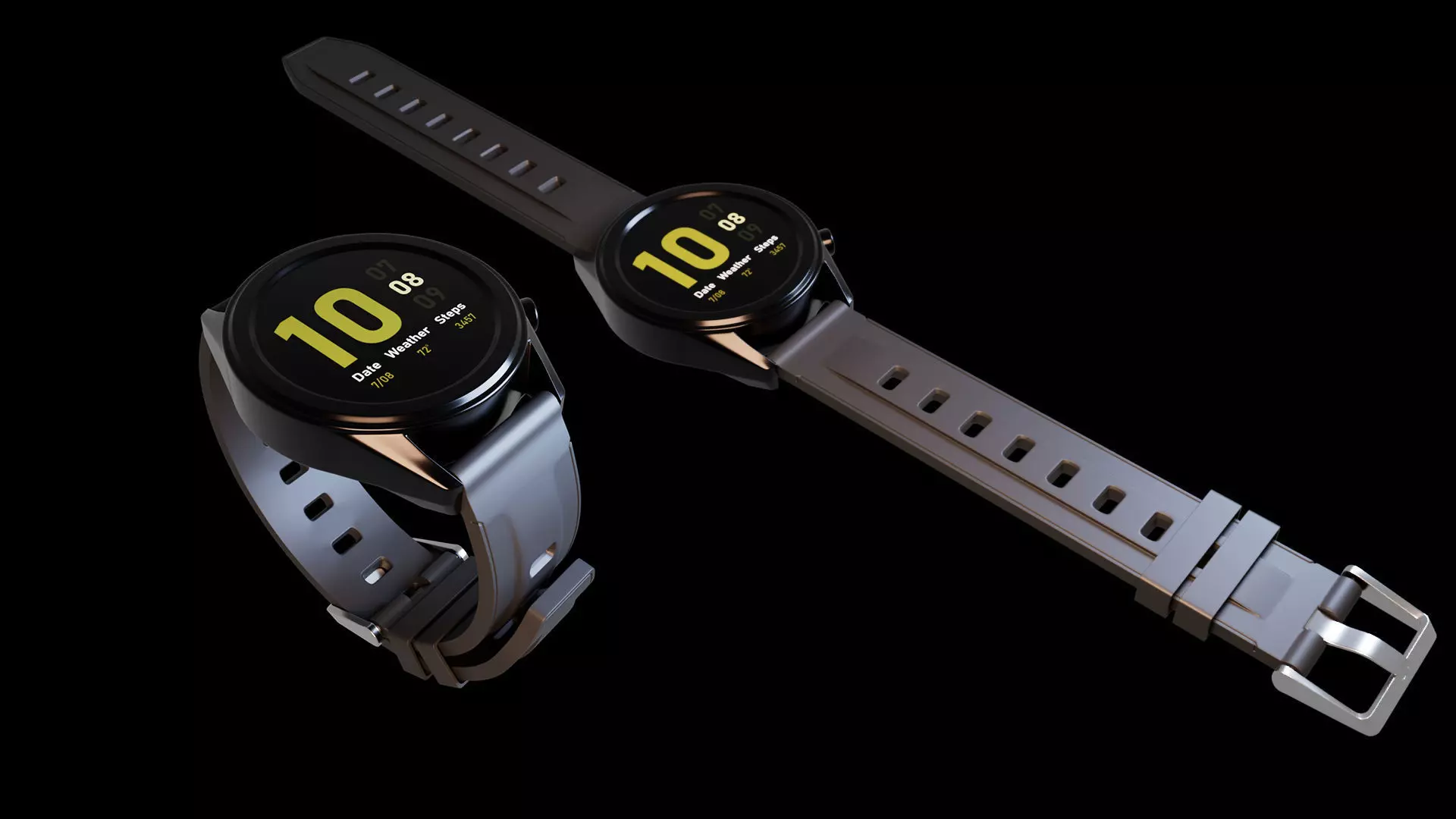 Smart Watch Low-poly 3D model_0