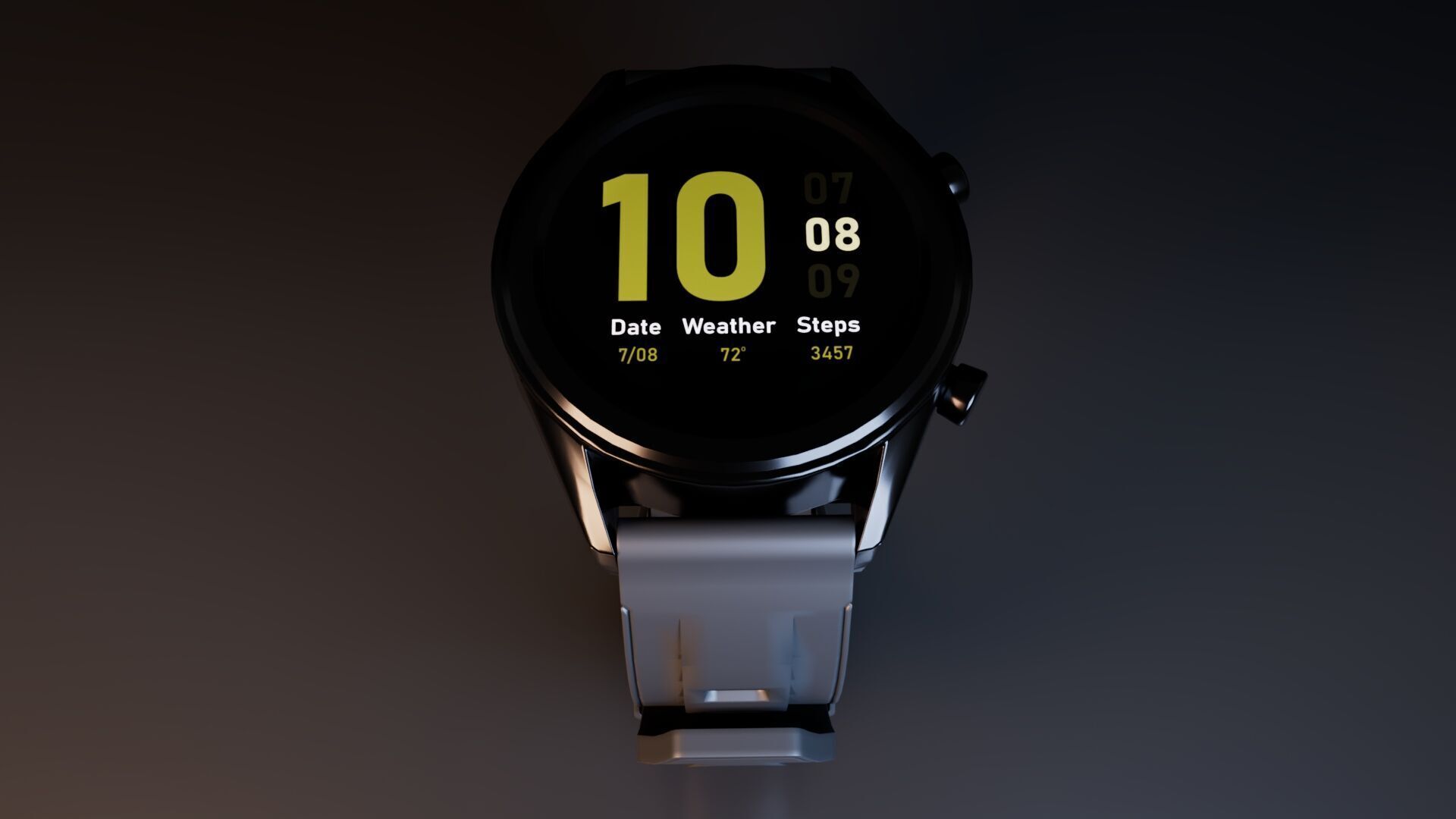 Smart Watch Low-poly 3D model_4