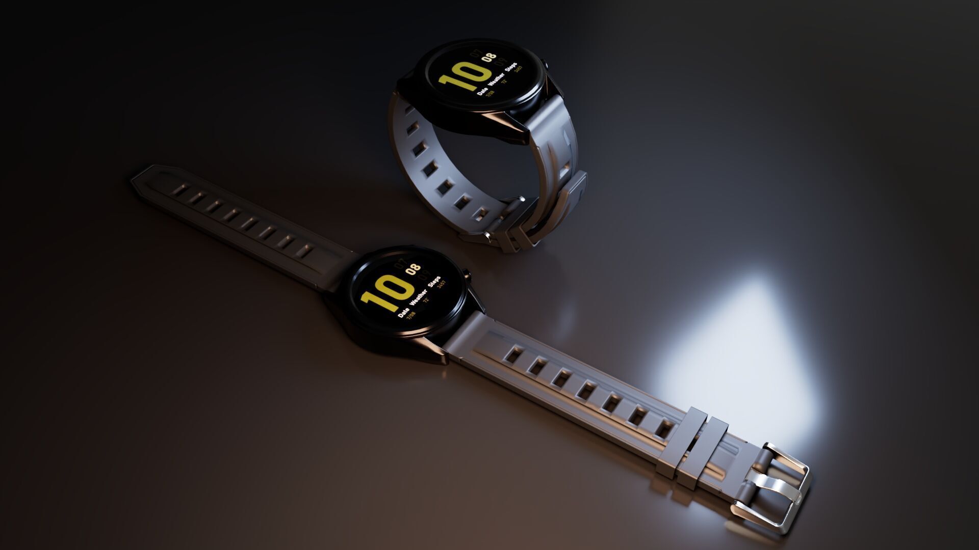 Smart Watch Low-poly 3D model_1