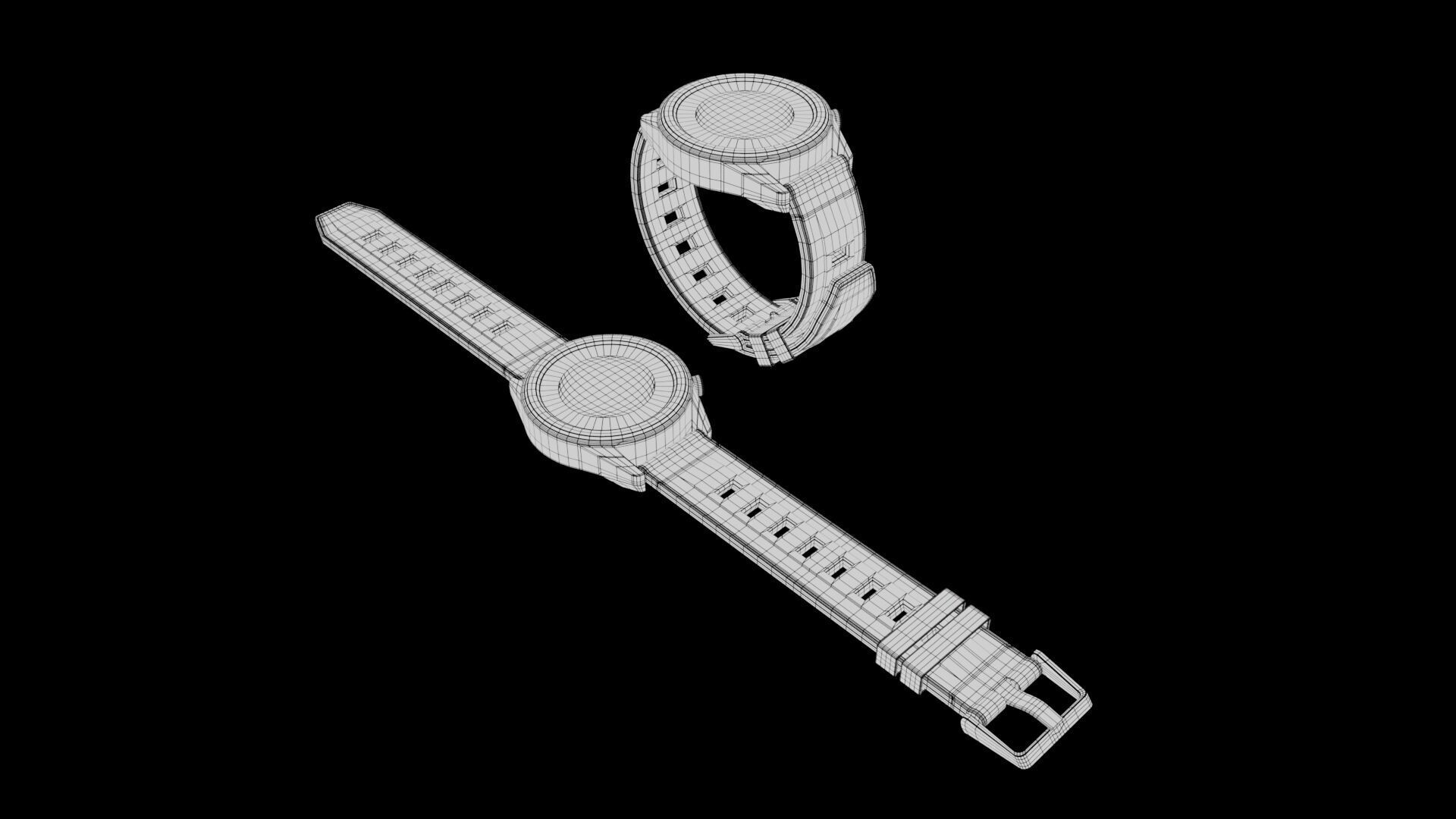 Smart Watch Low-poly 3D model_7