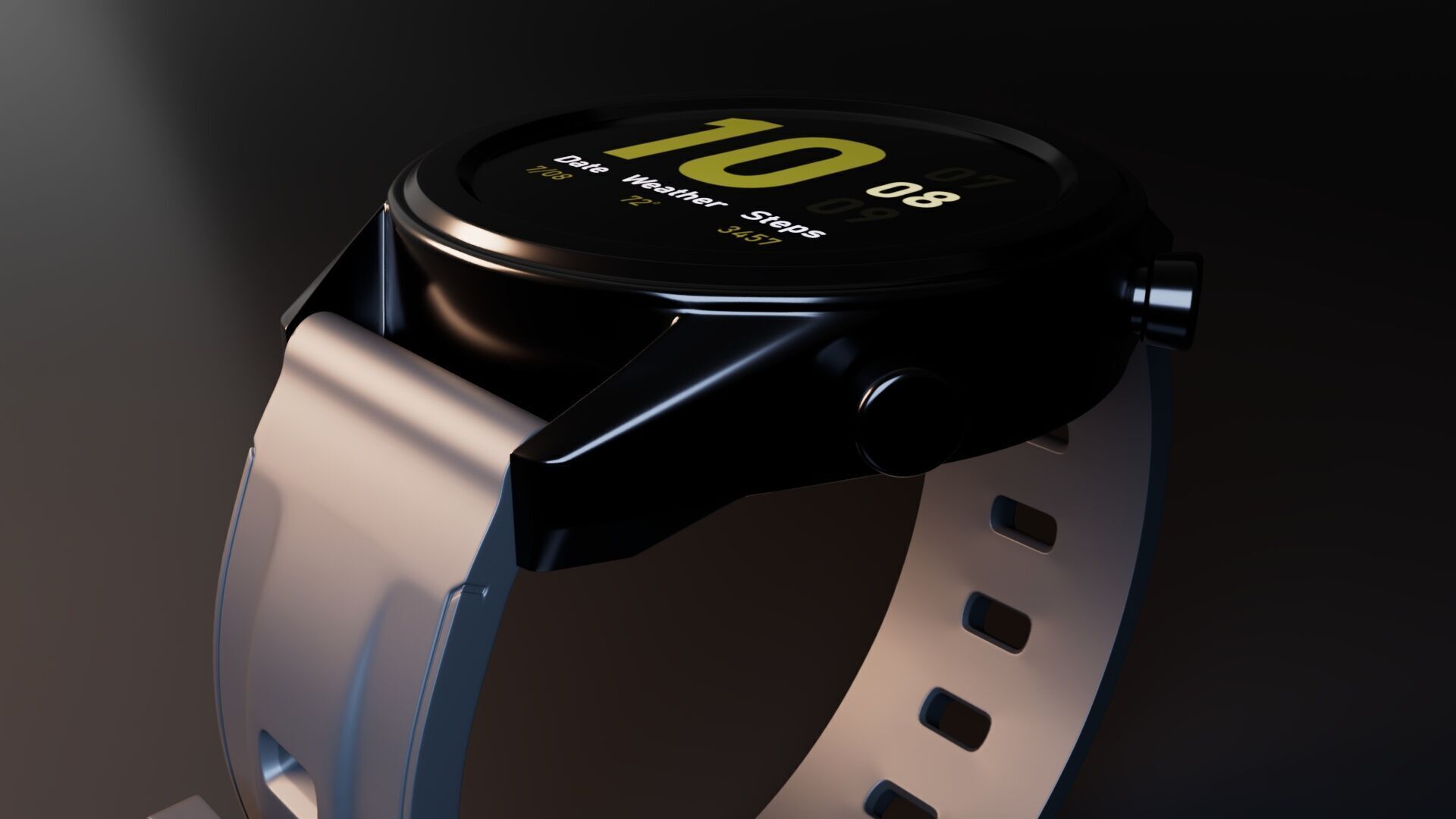 Smart Watch Low-poly 3D model_5
